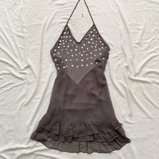 BUTTON MESH DRESS FROM MANGO (Sizes available)