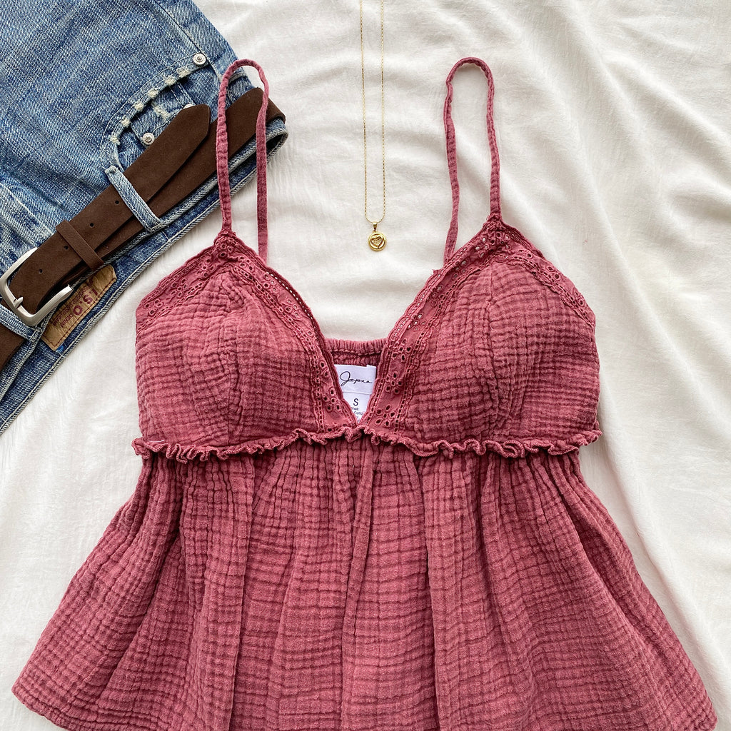 PINK BABYDOLL TOP (Sizes available)