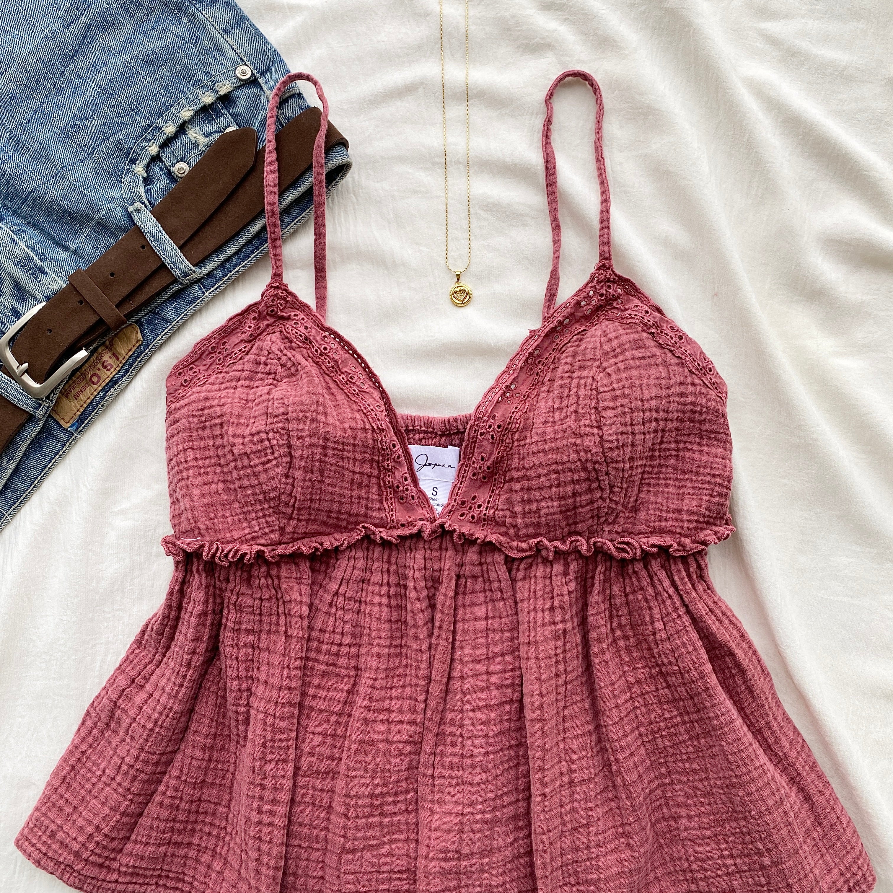 PINK BABYDOLL TOP (Sizes available)
