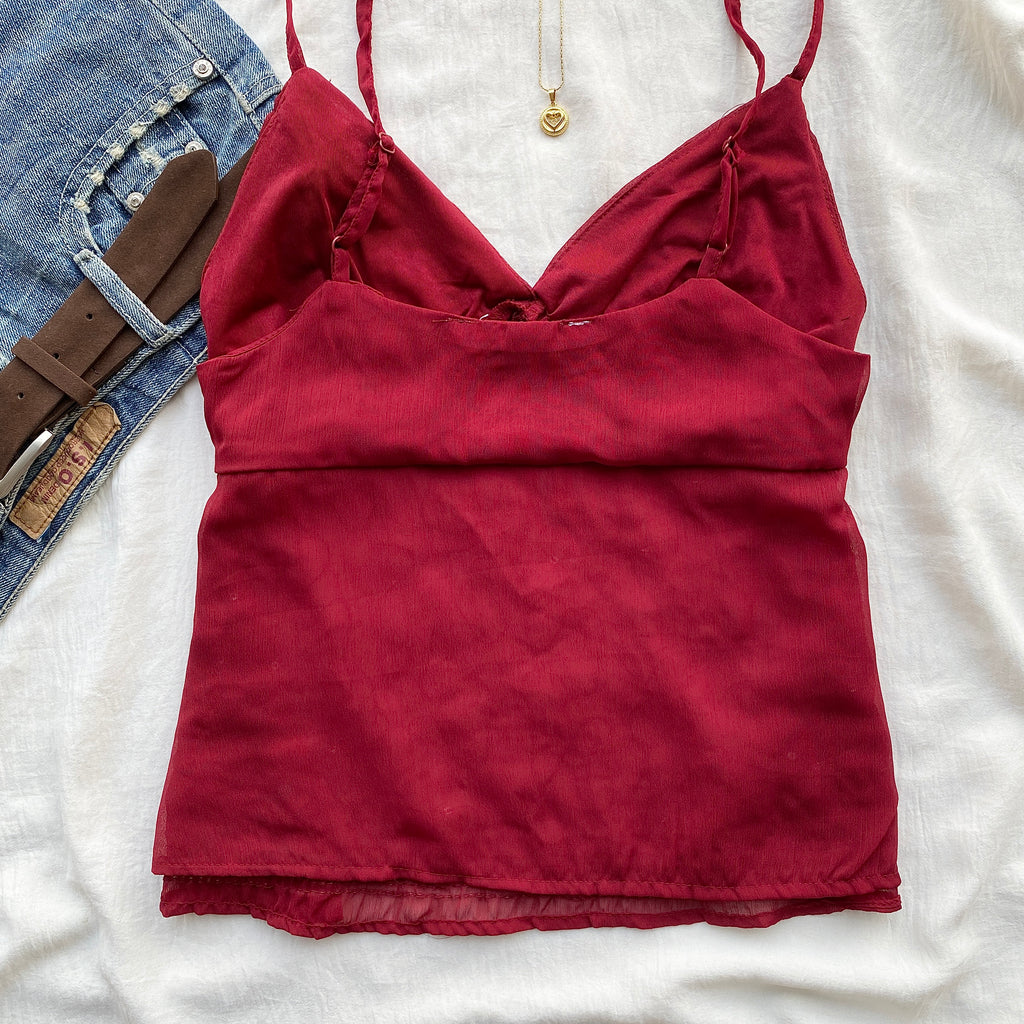 CELESTE TOP in Cherry Red (Sizes available)