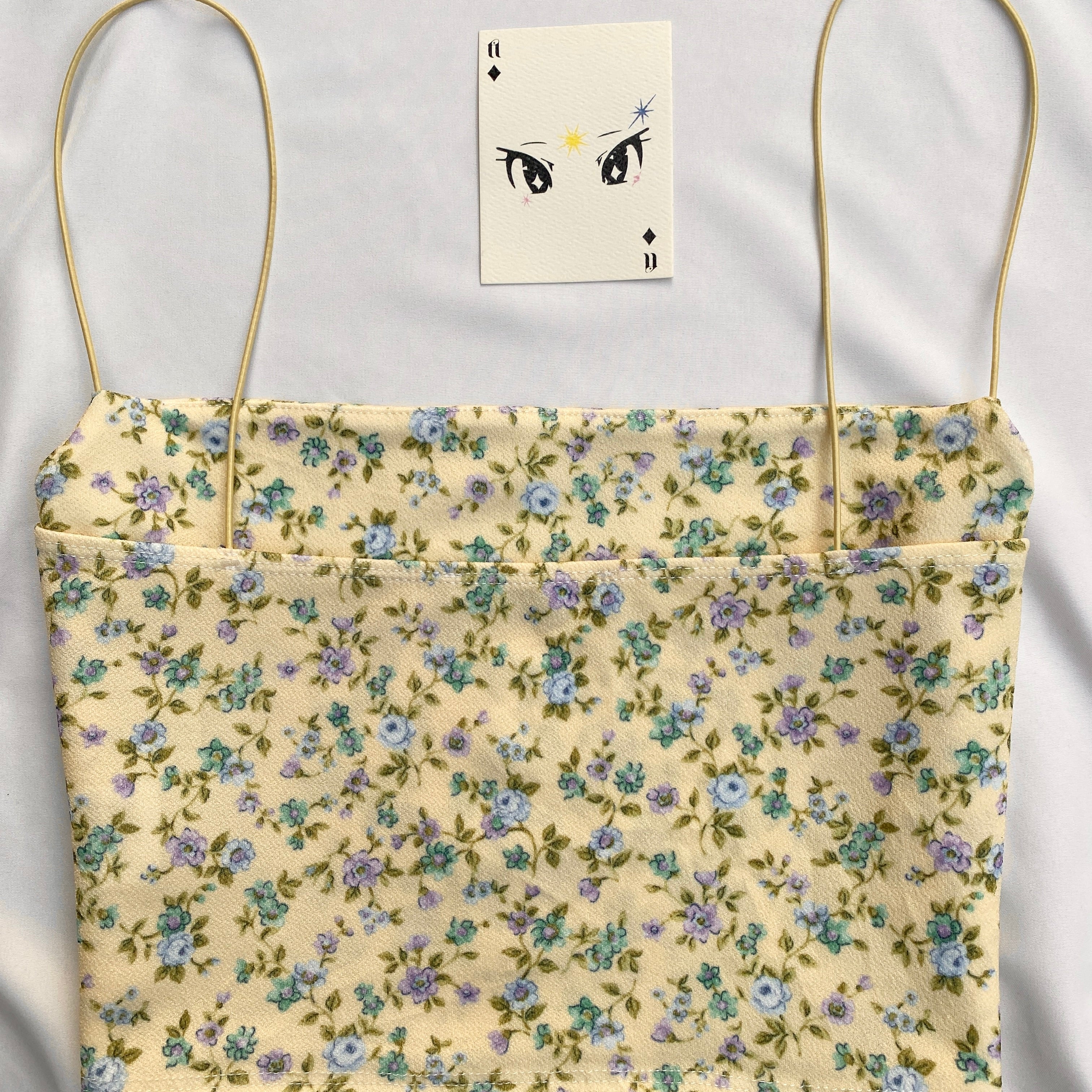 YELLOW FLORAL TOP (Bust : 30-34, Upper Waist : 26-32)