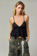 BLACK BABYDOLL TOP FROM URBAN OUTFITTERS (Multiple Sizes)