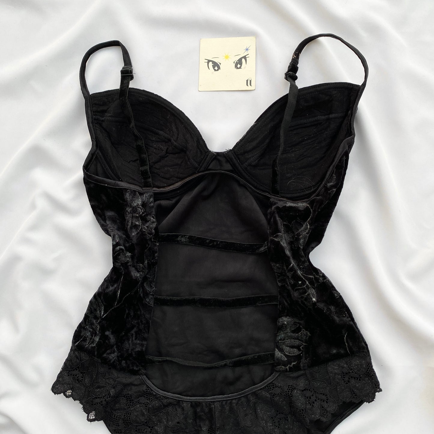 BLACK BUSTIER BODYSUIT