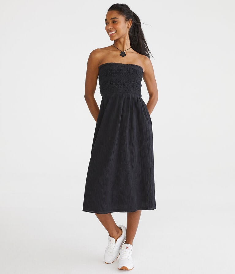BLACK BANDEAU 2 IN 1 (DRESS AND SKIRT) FROM AEROPOSTALE (Bust : 28-32, Upper Waist : 23-28)
