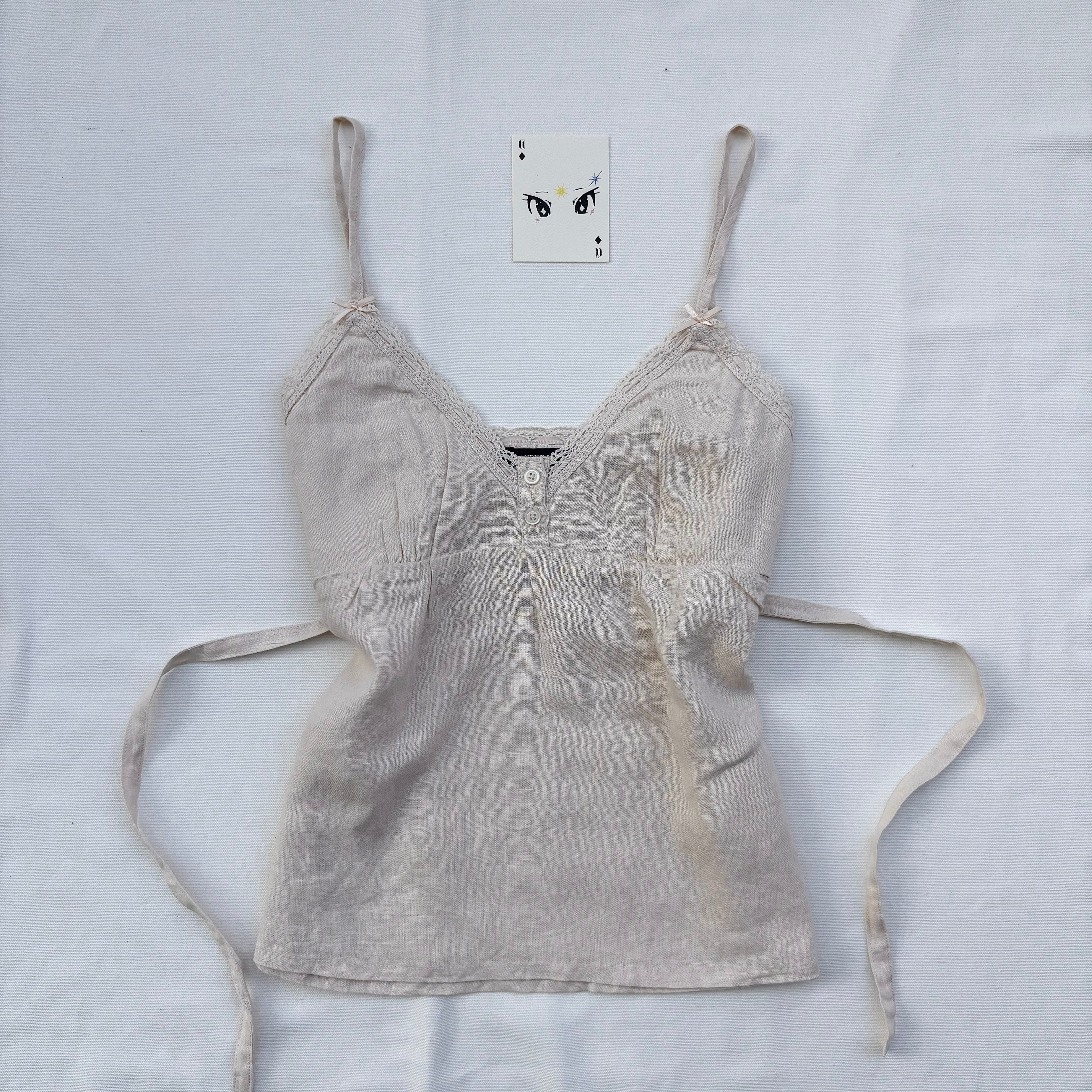 BEIGE TOP FROM BRANDY MELVILLE (Bust : 30-34, Upper Waist : 24-28)