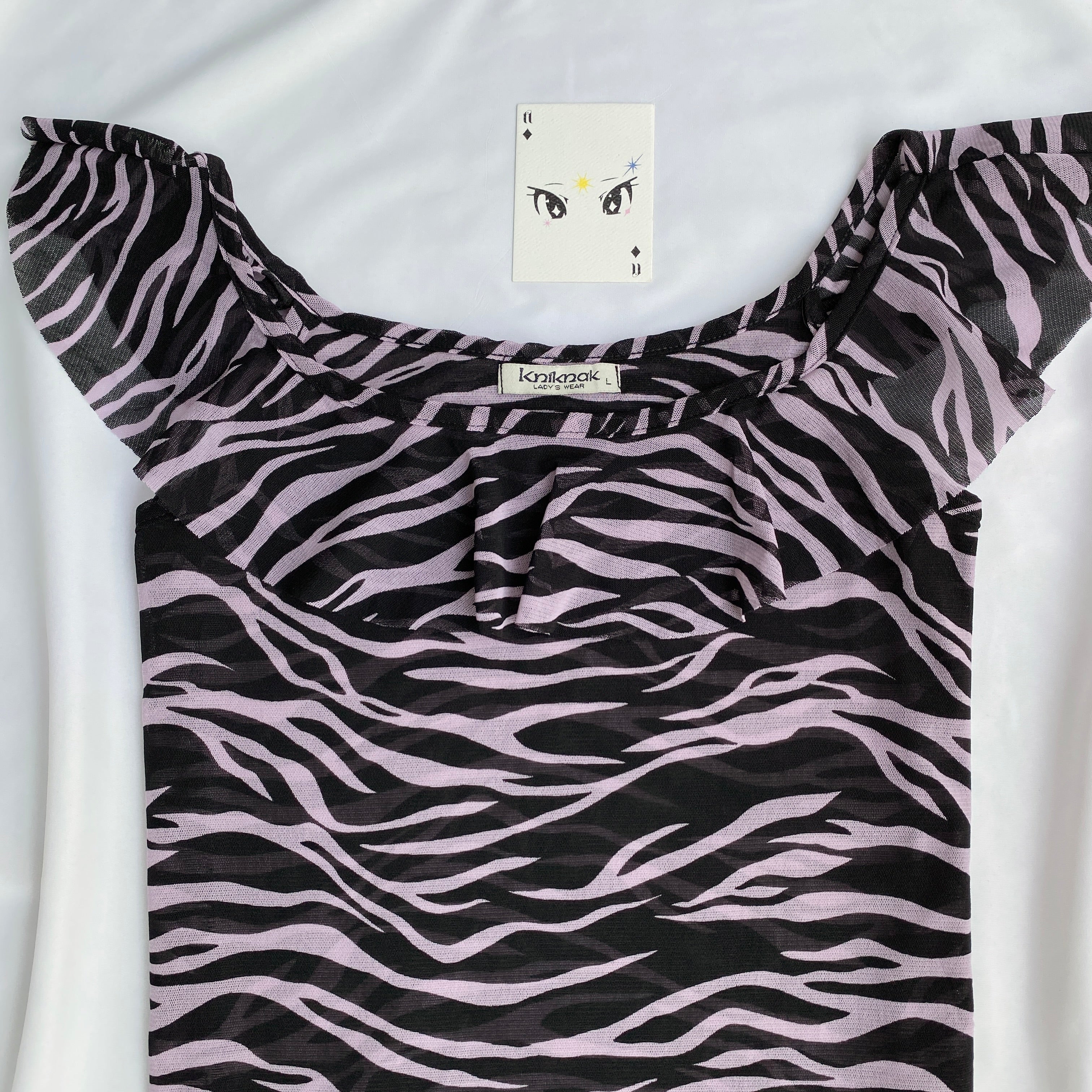 ZEBRA PRINT OFF SHOULDER TOP (Bust : 34-36, Upper Waist : 30-36)