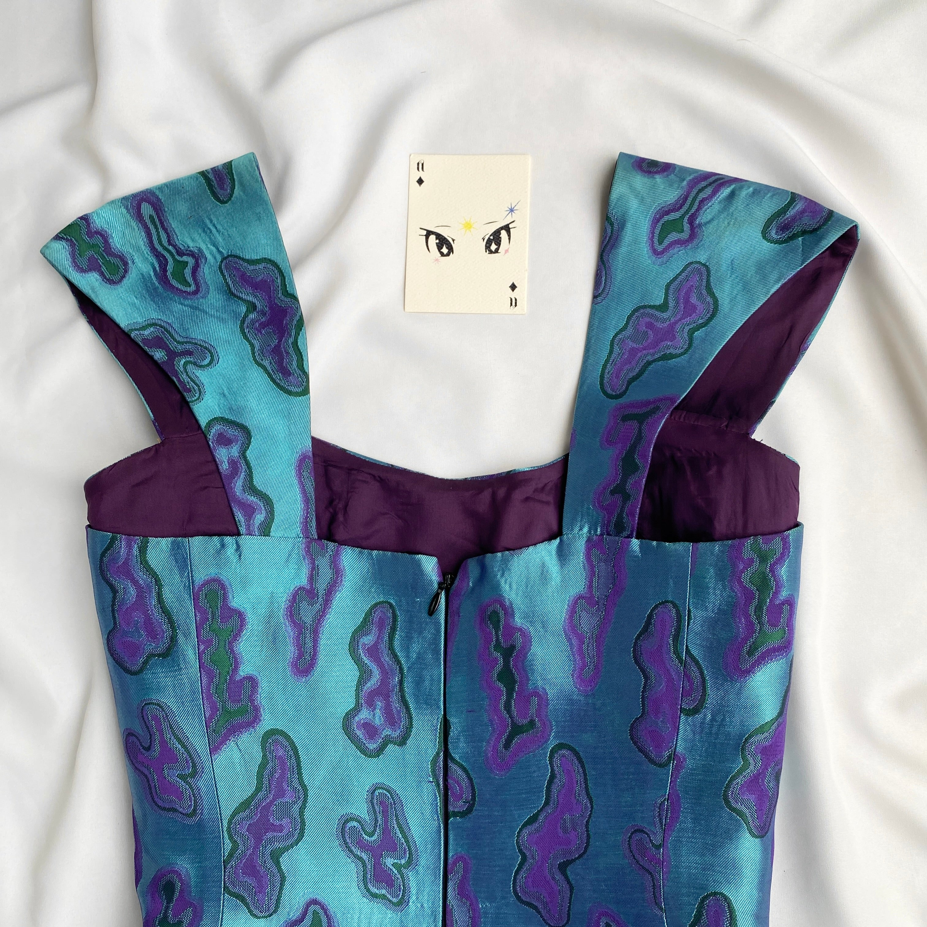 BLUE IRIDESCENT CORSET (Bust : 32-34, Upper Waist : 24-26)