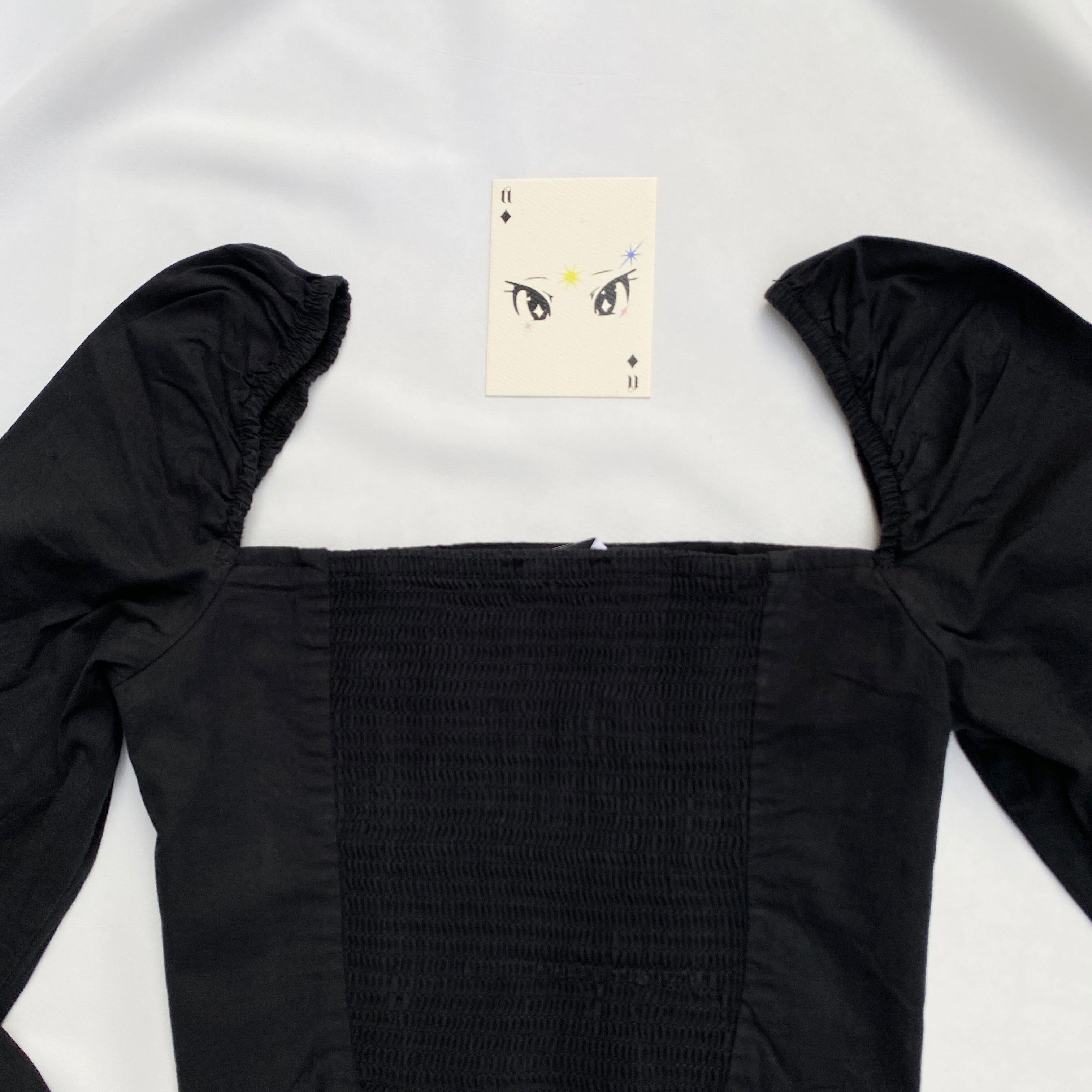 BLACK FULL SLEEVED CORSET FROM BERSHKA (Bust : 30-34, Upper Waist : 26-30)