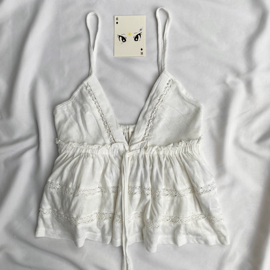 WHITE BABYDOLL TOP FROM URBAN OUTFITTERS (Multiple sizes available)