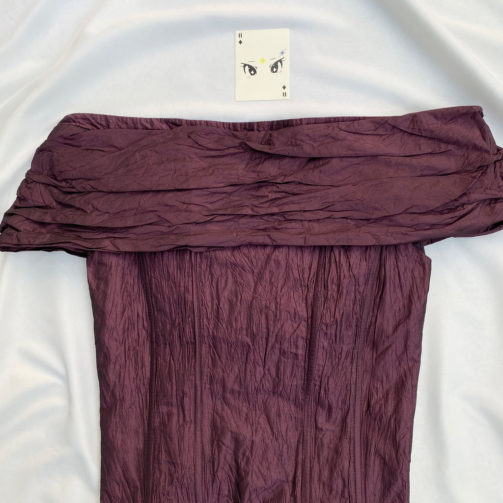 PURPLE OFF SHOULDER CORSET (Bust : 34-36, Upper Waist : 30-32)