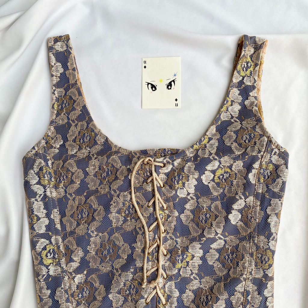BLUE LACE CORSET (Two sizes available)