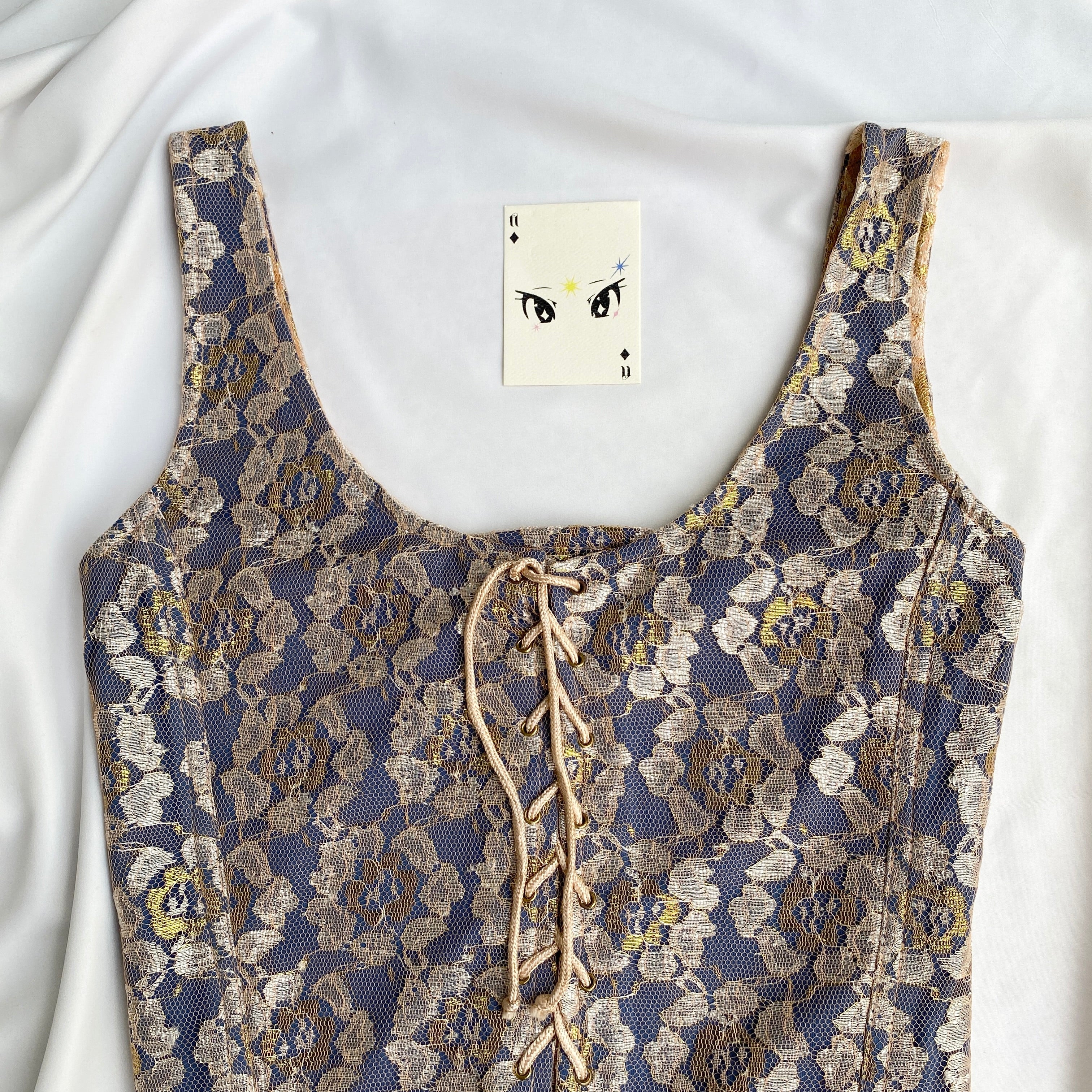 BLUE LACE CORSET (Two sizes available)