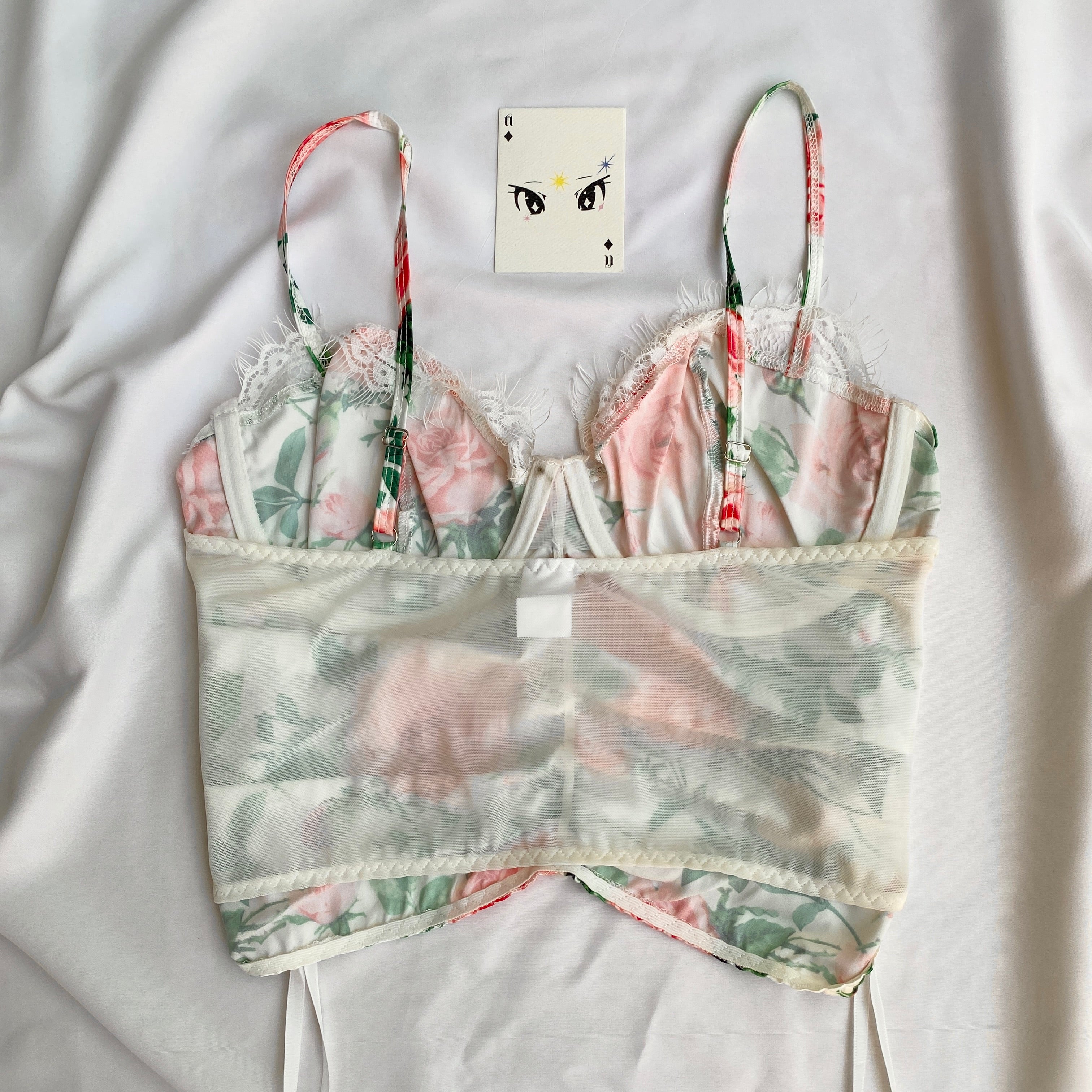 FLORAL BUSTIER (Bust : 36-38, Upper Waist : 32-36)
