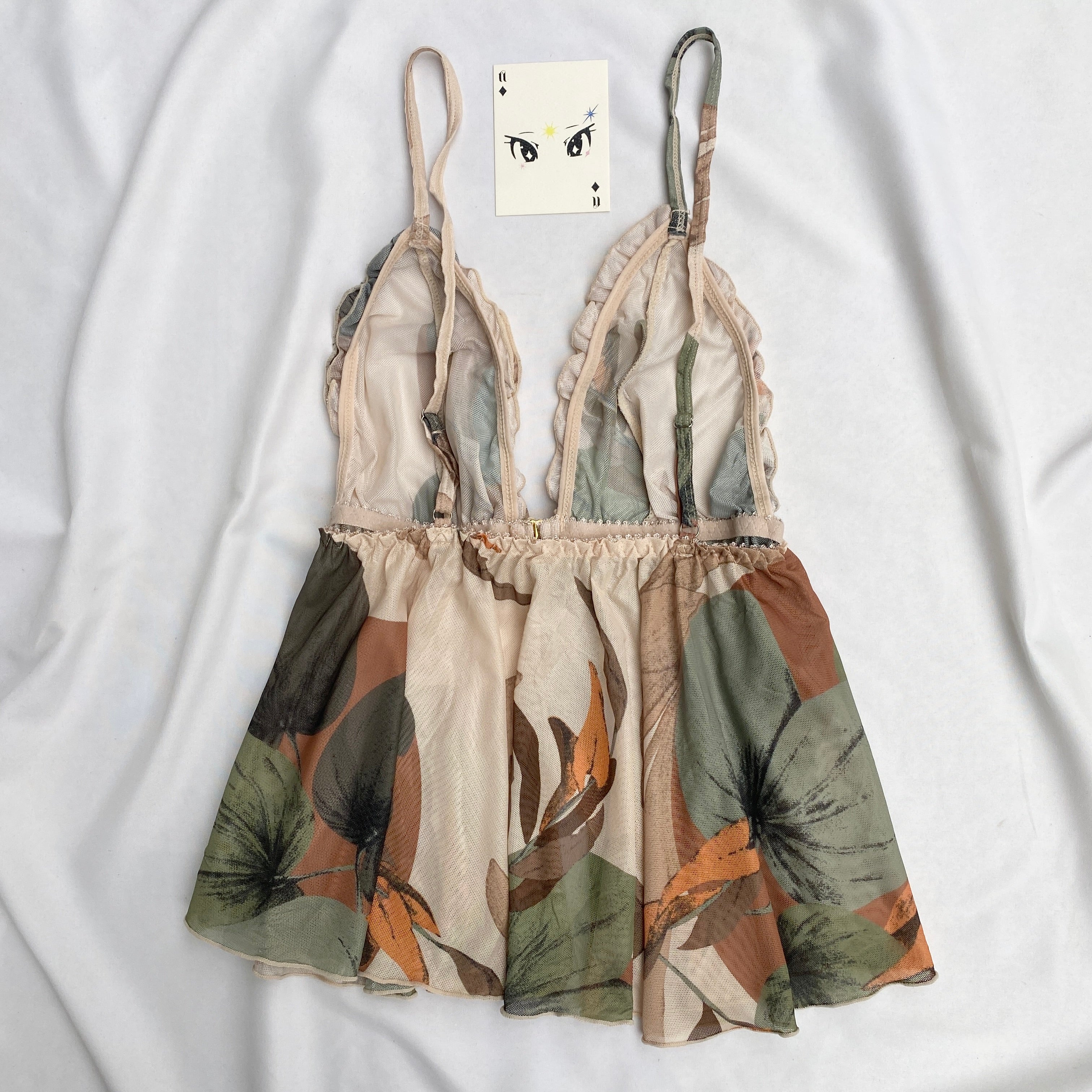 FLORAL BABYDOLL TOP  (Bust : 30-34, Upper Waist : Free)