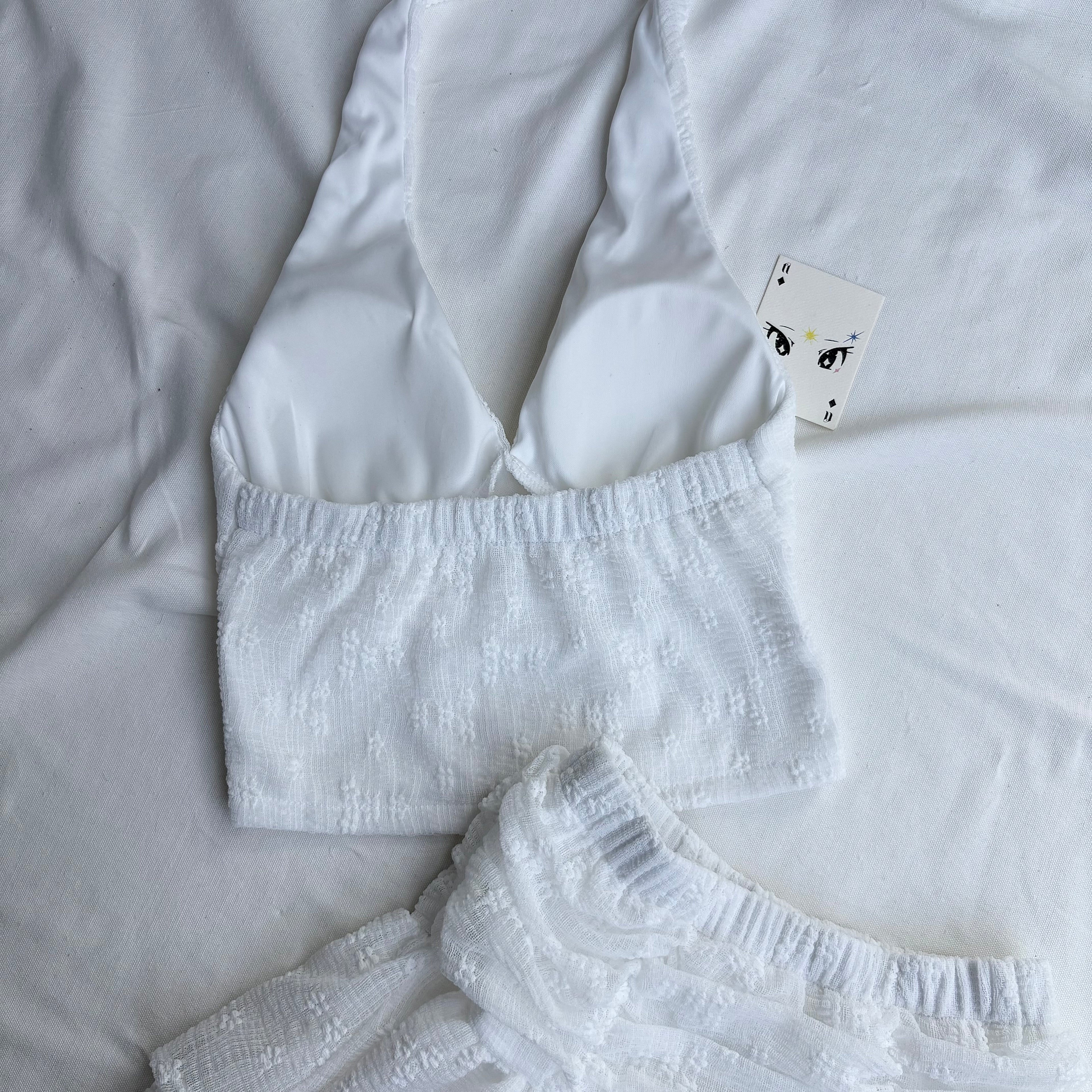 WHITE SET (Bust : 28-32, Upper Waist : 22-28)