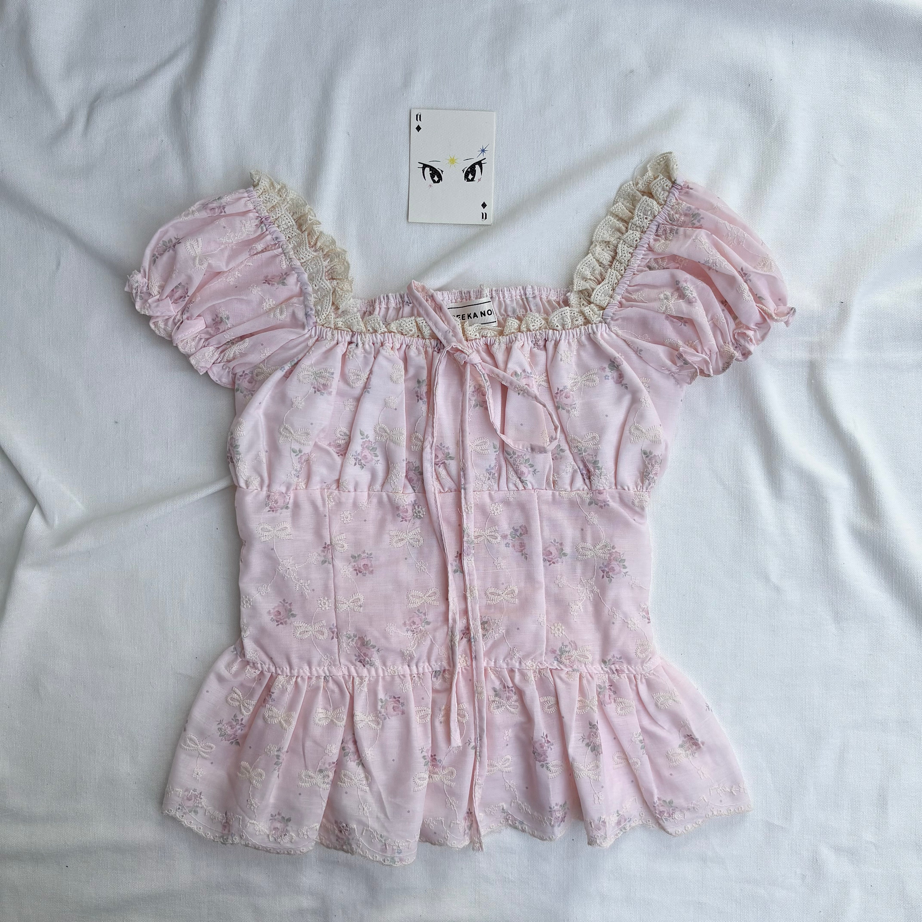 PINK EMBROIDERED TOP (Bust : 28-32, Upper Waist : 23-28)