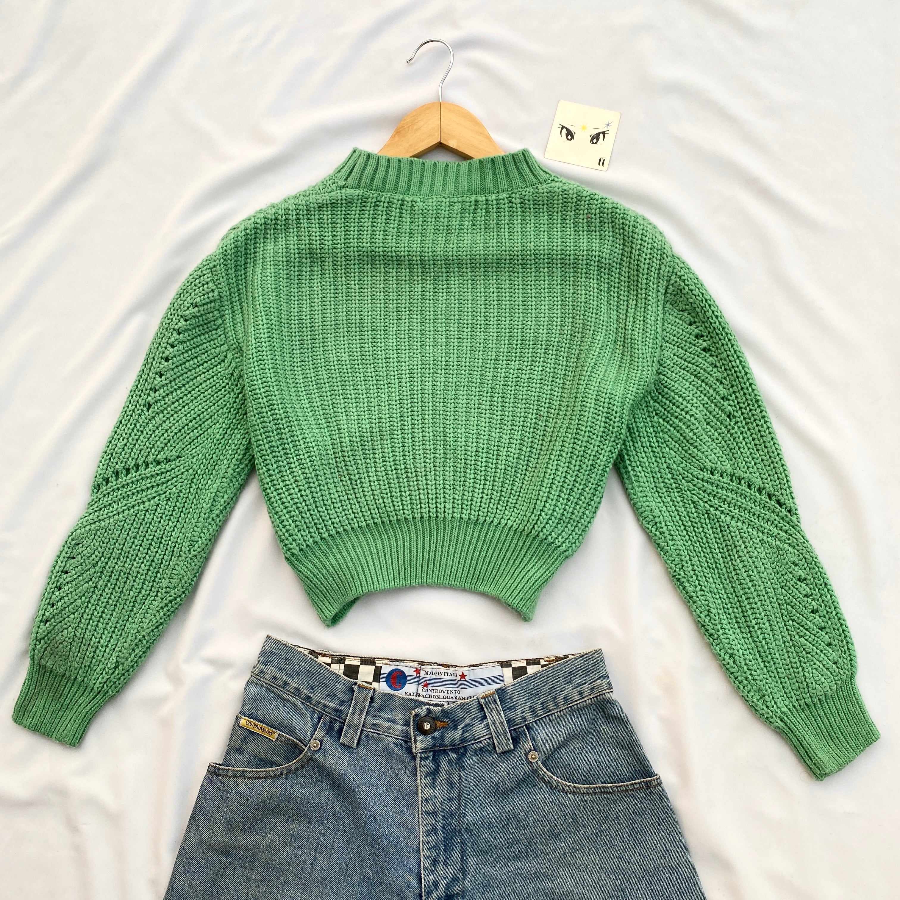 GREEN KNIT (Bust : 40, Length : 16)
