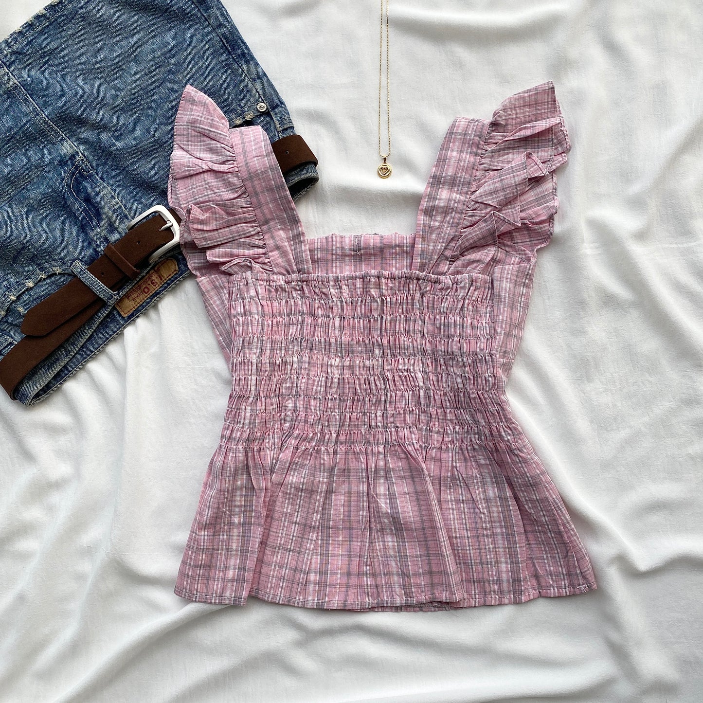 ROSALIE TOP IN PINK (Bust : 30-34, Upper Waist : 24-28)