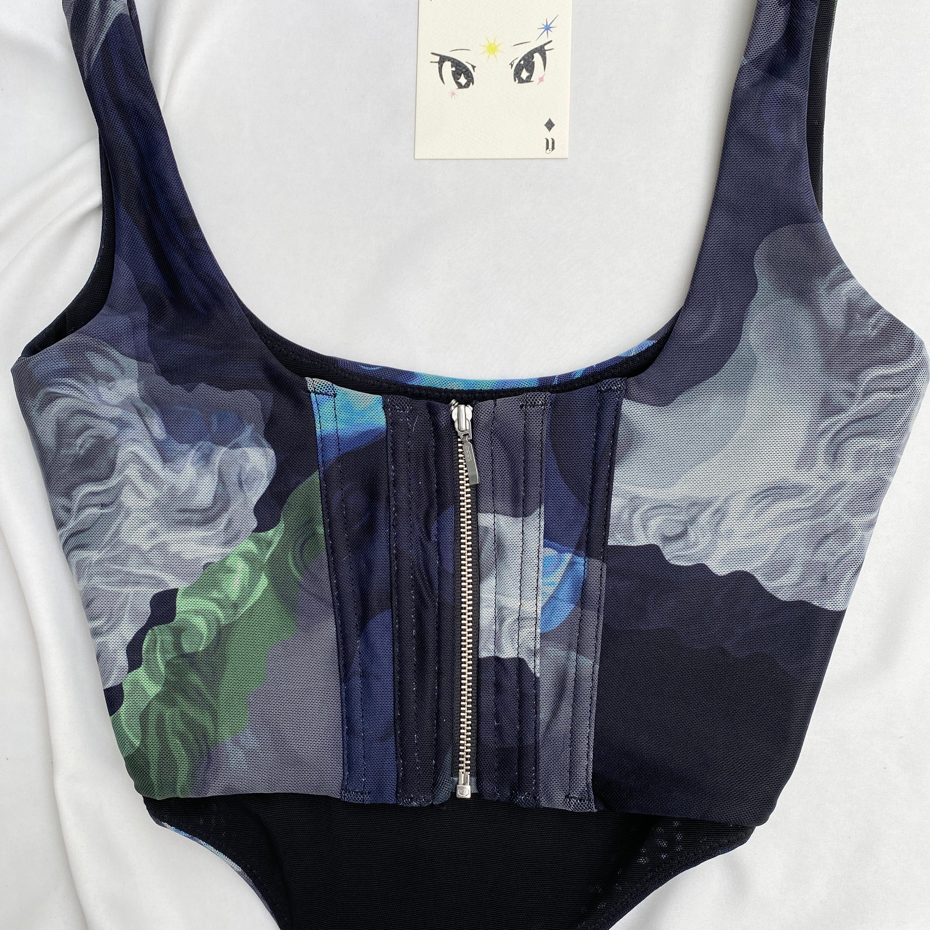 BLUE CORSET  FROM WHITE FOX ( Bust : 30-34, Upper Waist : 26-28)