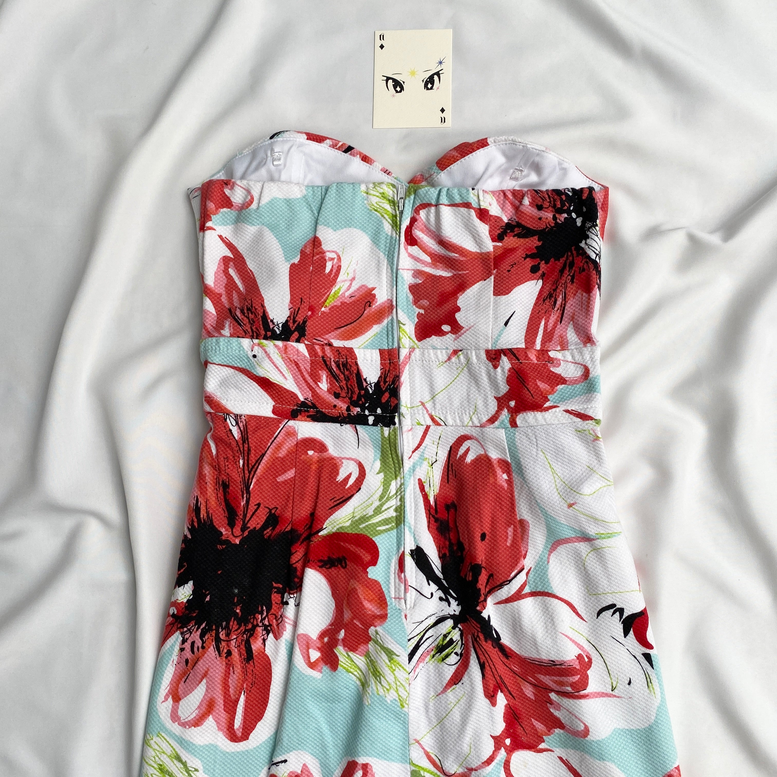 FLORAL CORSET DRESS (Bust : 28-32, Upper Waist : 24-26)