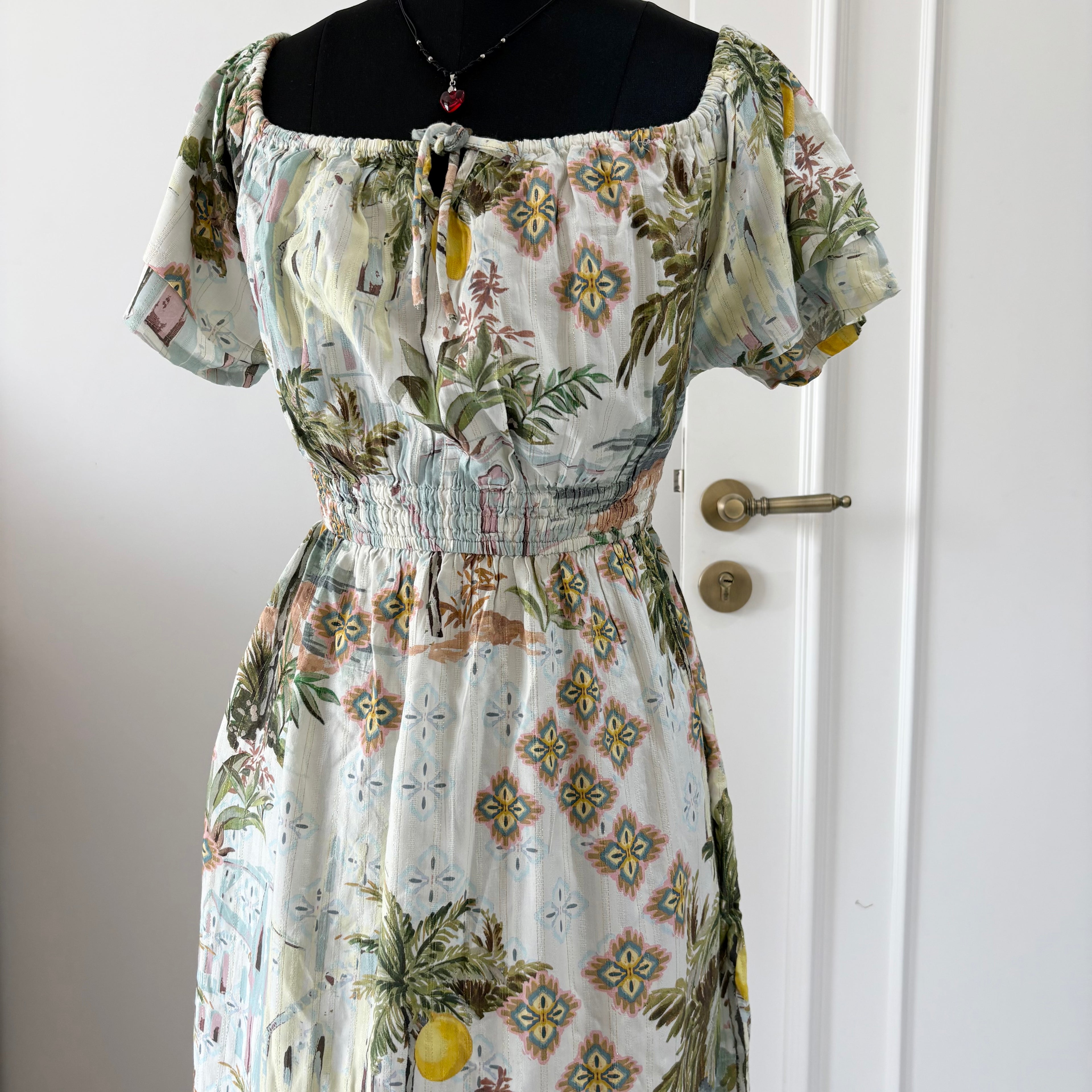 TROPICAL MAXI DRESS (Bust : 34-38, Upper Waist : 28-34)