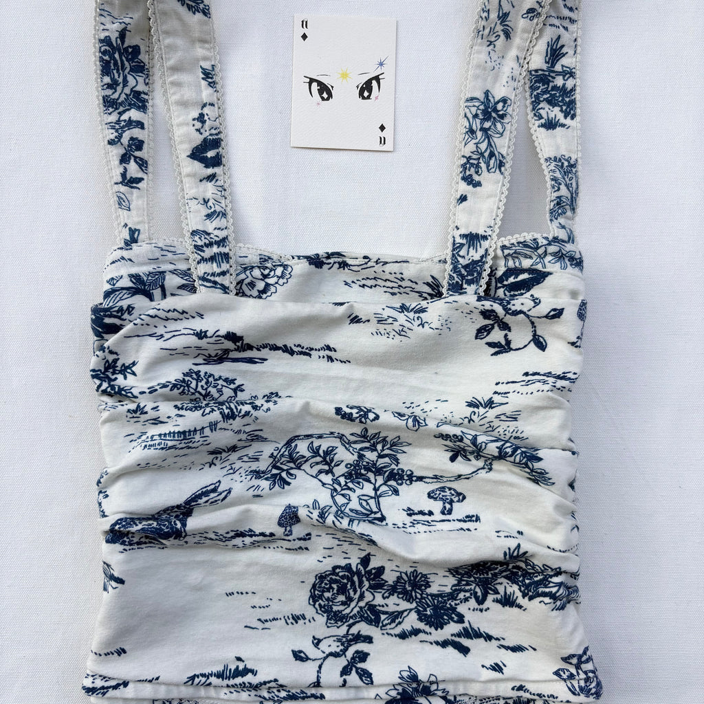 BLUE TOP FROM FREE PEOPLE (Bust : 30-34, Upper Waist : 24-28)