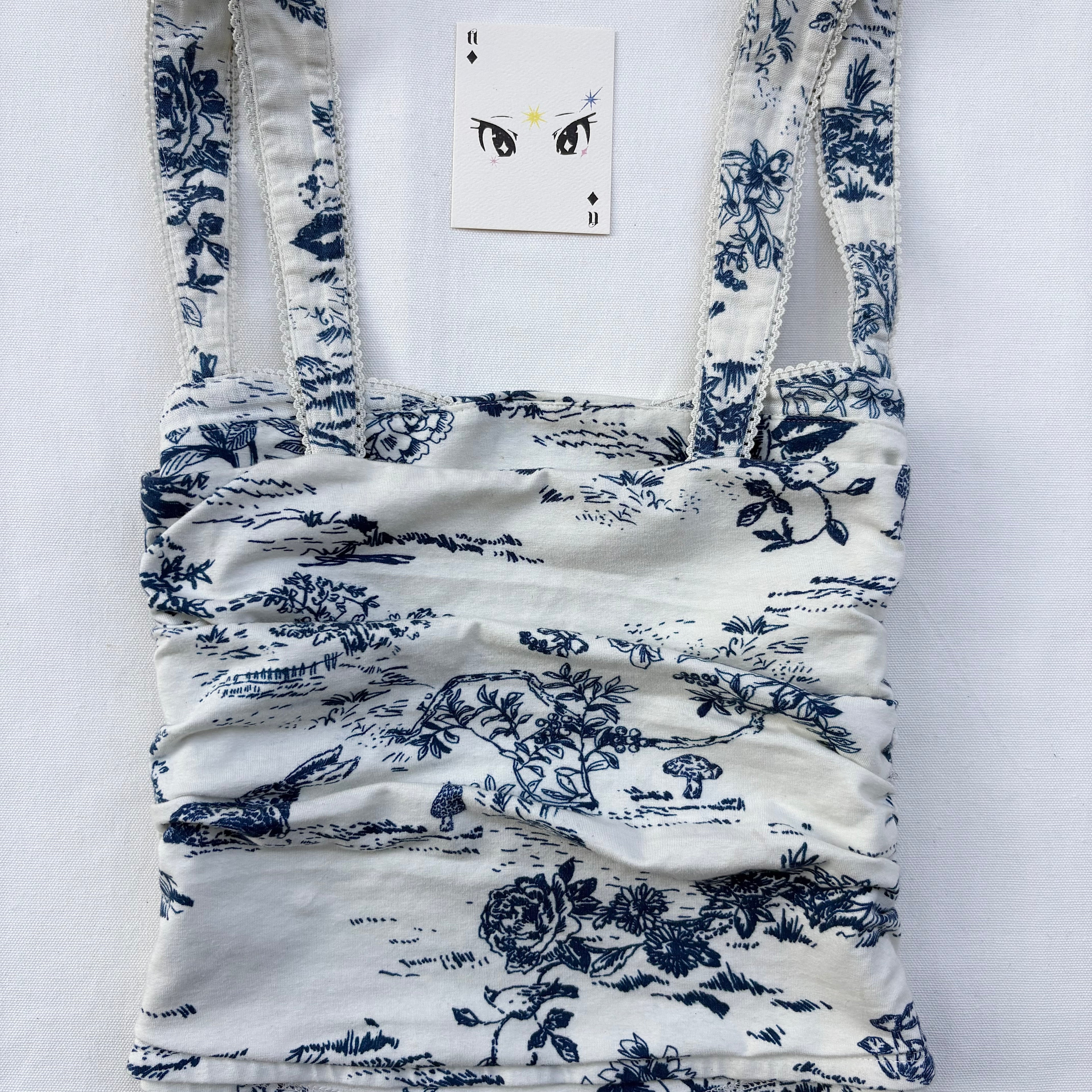 BLUE TOP FROM FREE PEOPLE (Bust : 30-34, Upper Waist : 24-28)