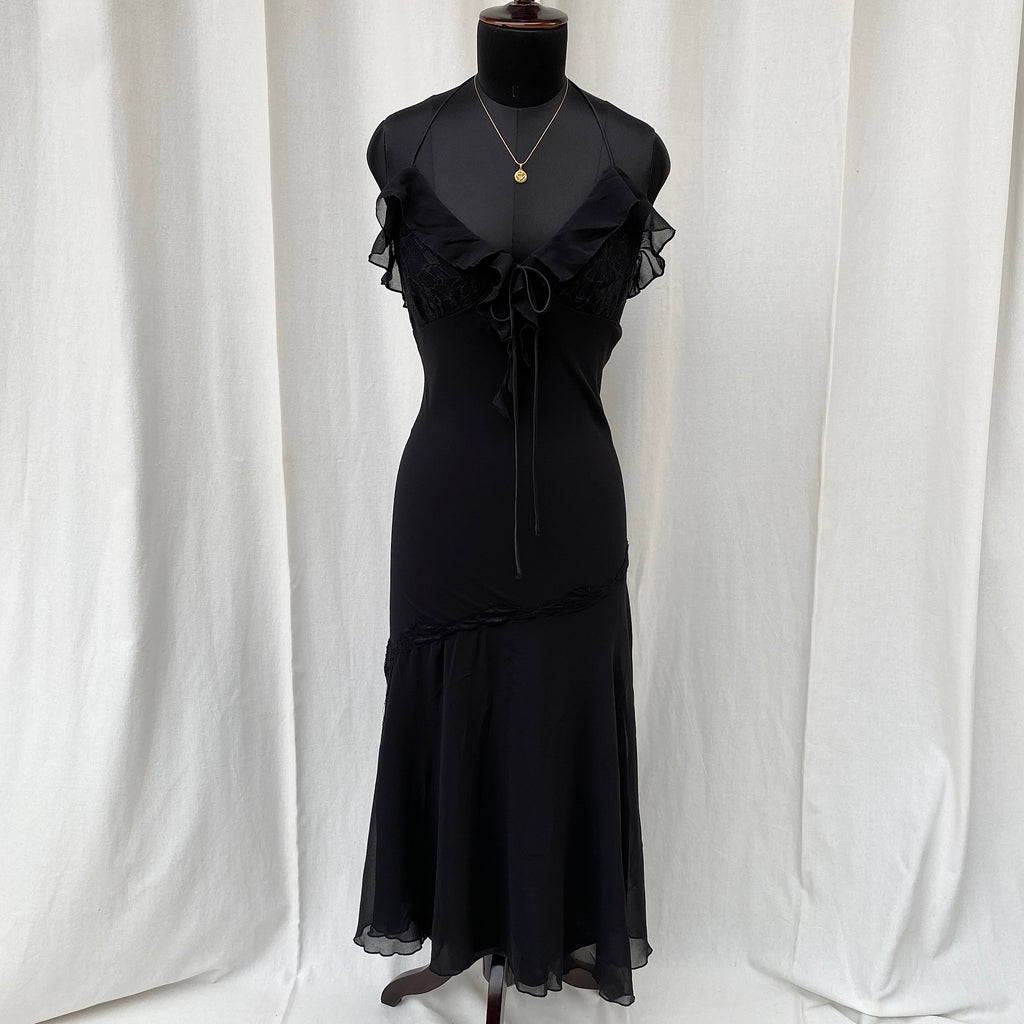 BLACK RUFFLE DRESS (Two sizes available)