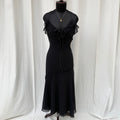 BLACK RUFFLE DRESS (Two sizes available)