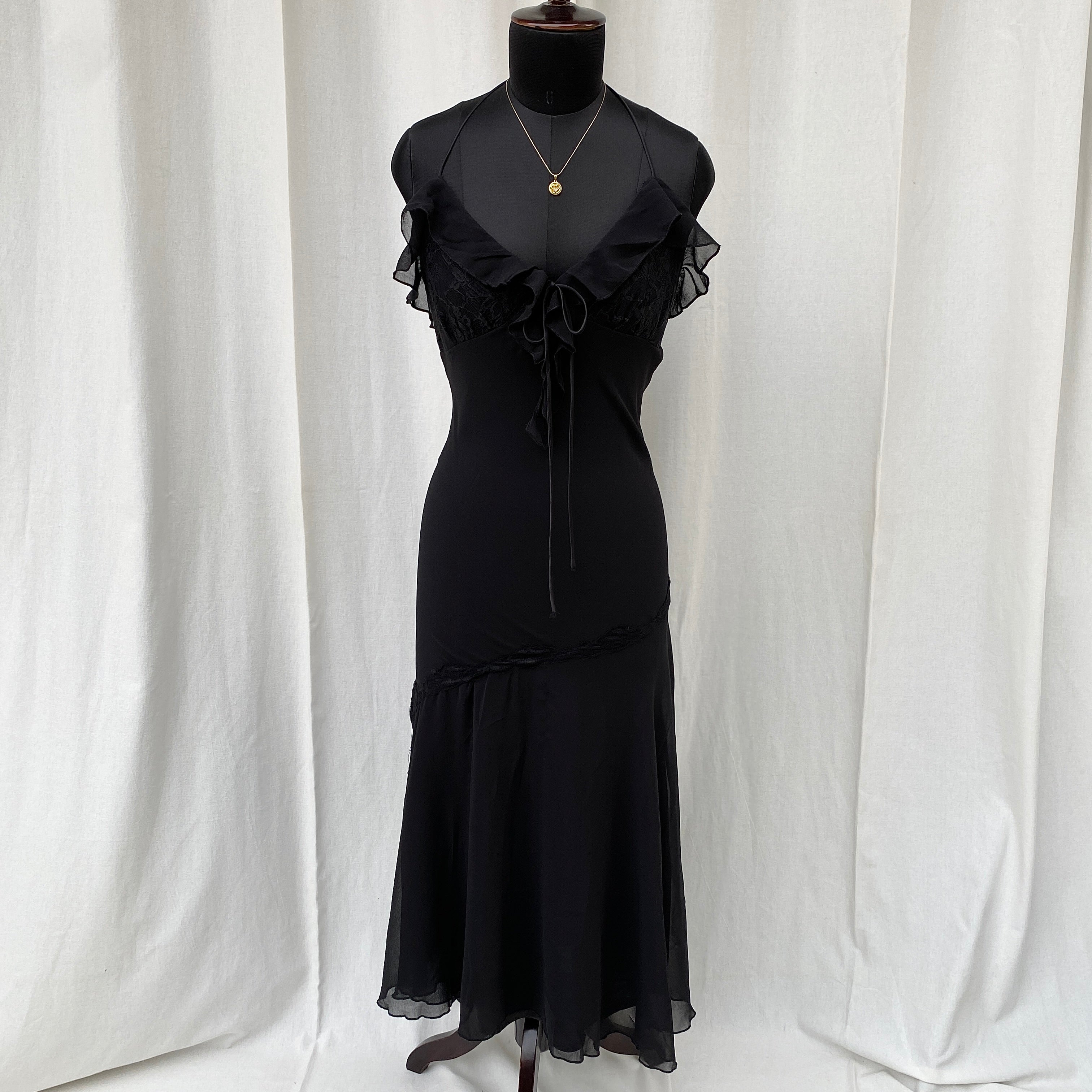 BLACK RUFFLE DRESS (Two sizes available)
