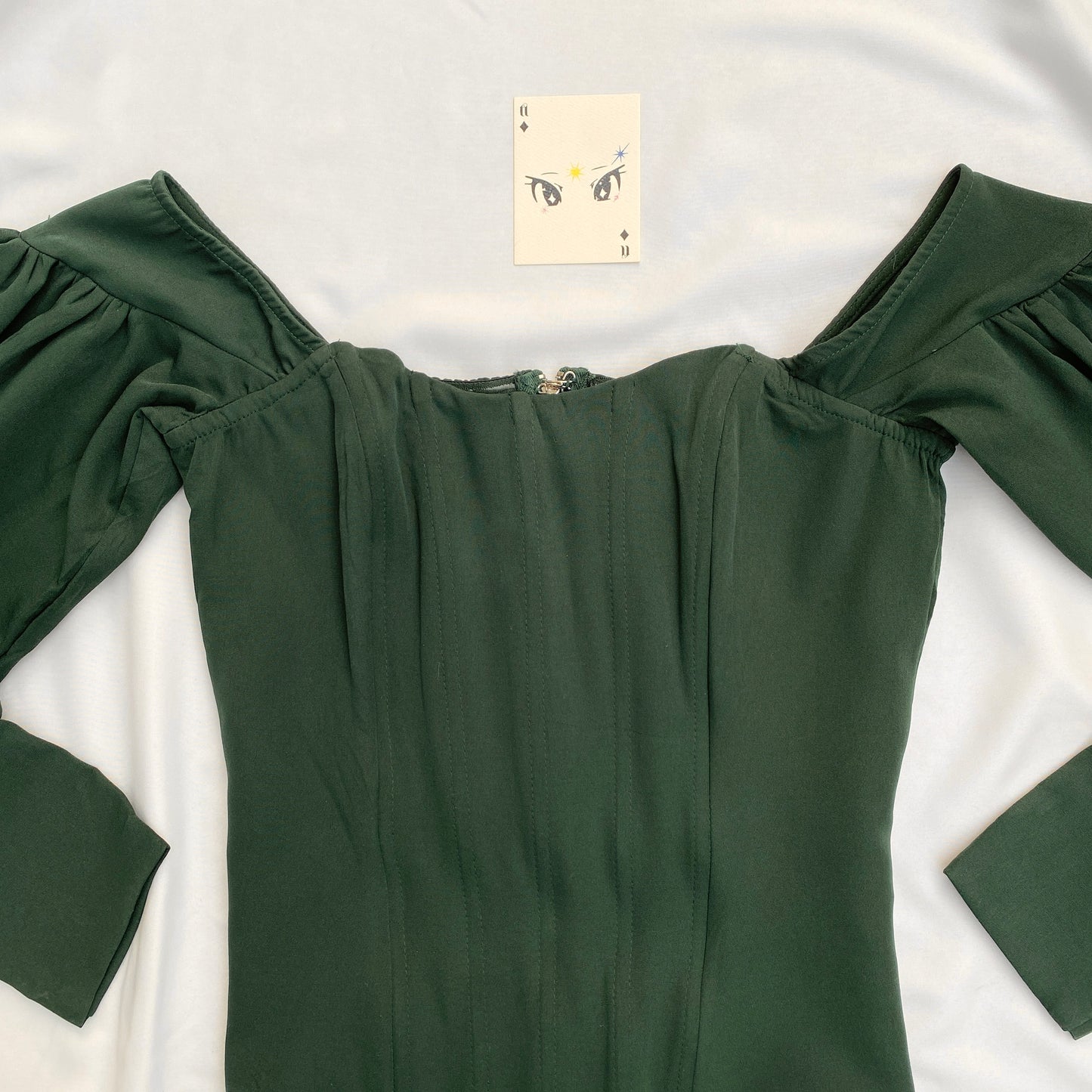 FOREST GREEN CORSET (Bust : 30-34, Upper Waist : 26-30)