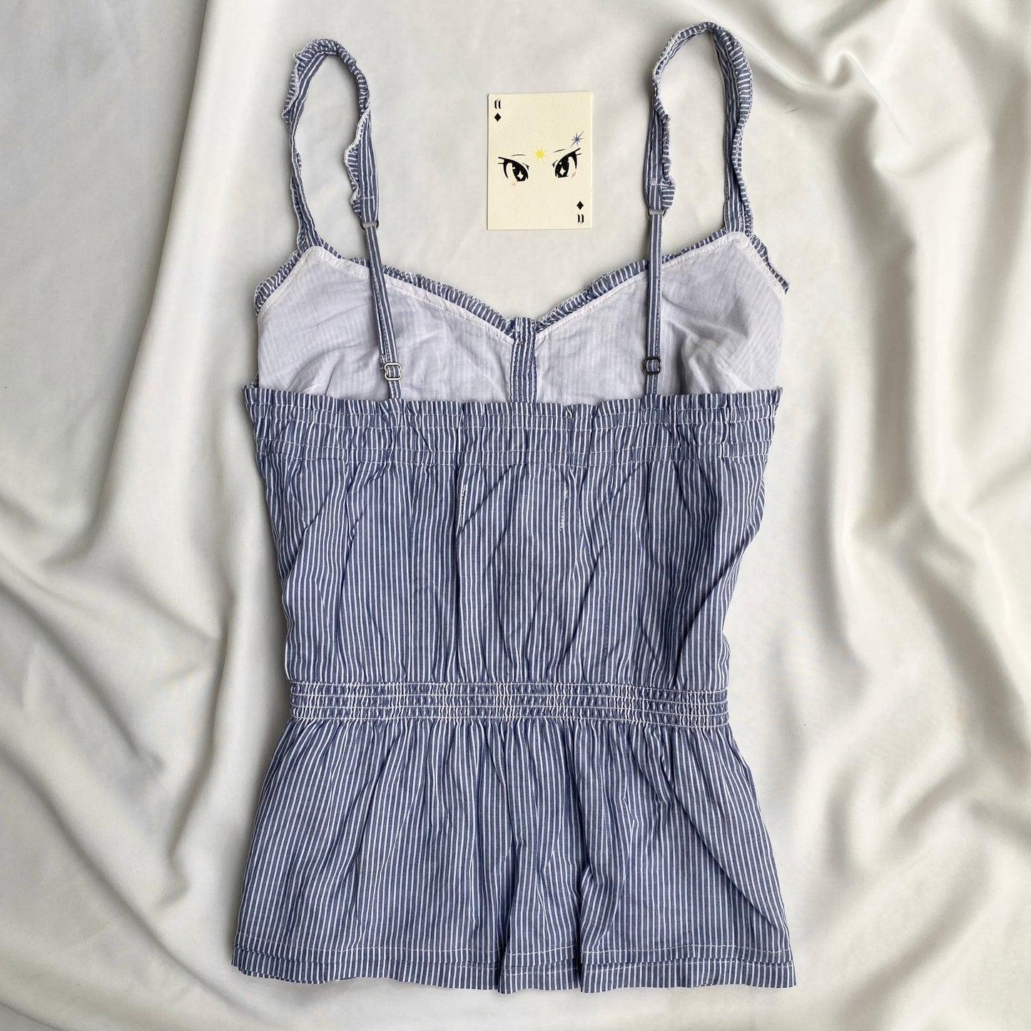 BLUE STRIPED TOP FROM ABERCROMBIE AND FITCH (Bust : 30-34, Upper Waist : 24-28)