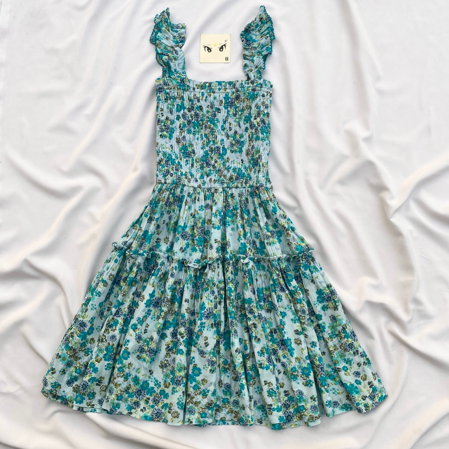 BLUE FLORAL DRESS (XS/S)
