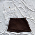 BROWN LINEN SKIRT FROM FREE PEOPLE (M)