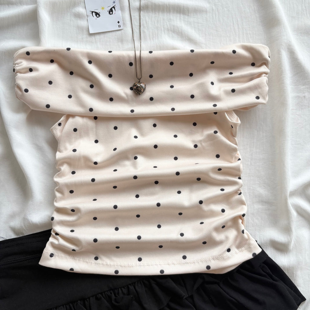 PEACH OFF SHOULDER TOP (Bust : 28-32, Upper Waist : 22-28)