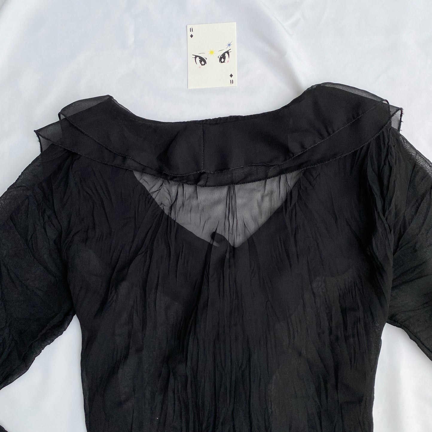 BLACK MESH BLOUSE (Bust : 34-38, Upper Waist : 28-34)