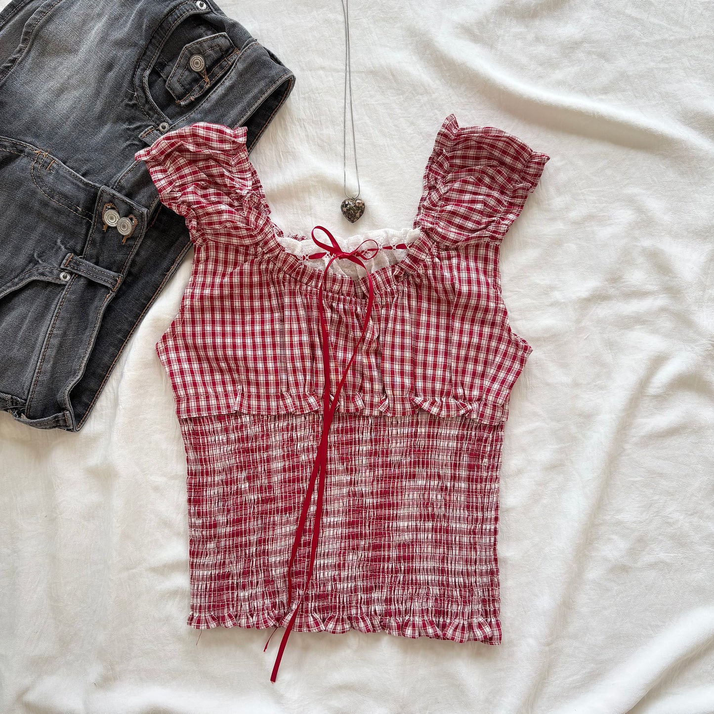 SUKI TOP IN RED (Bust : 30-34, Upper Waist : 24-29)