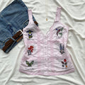 PINK EMBROIDERED TOP FROM ANTHROPOLOGY (Two sizes)
