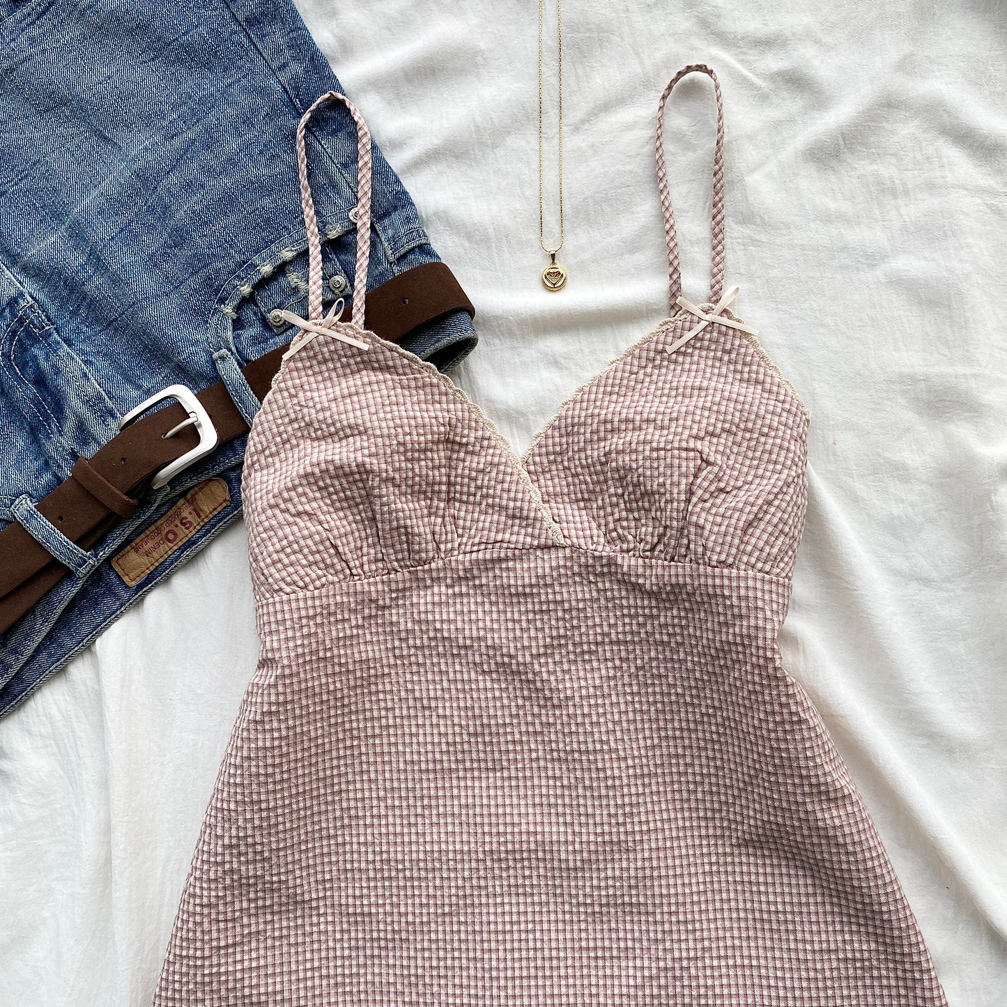 PICNIC DATE CAMI TOP IN PINK (Sizes available)