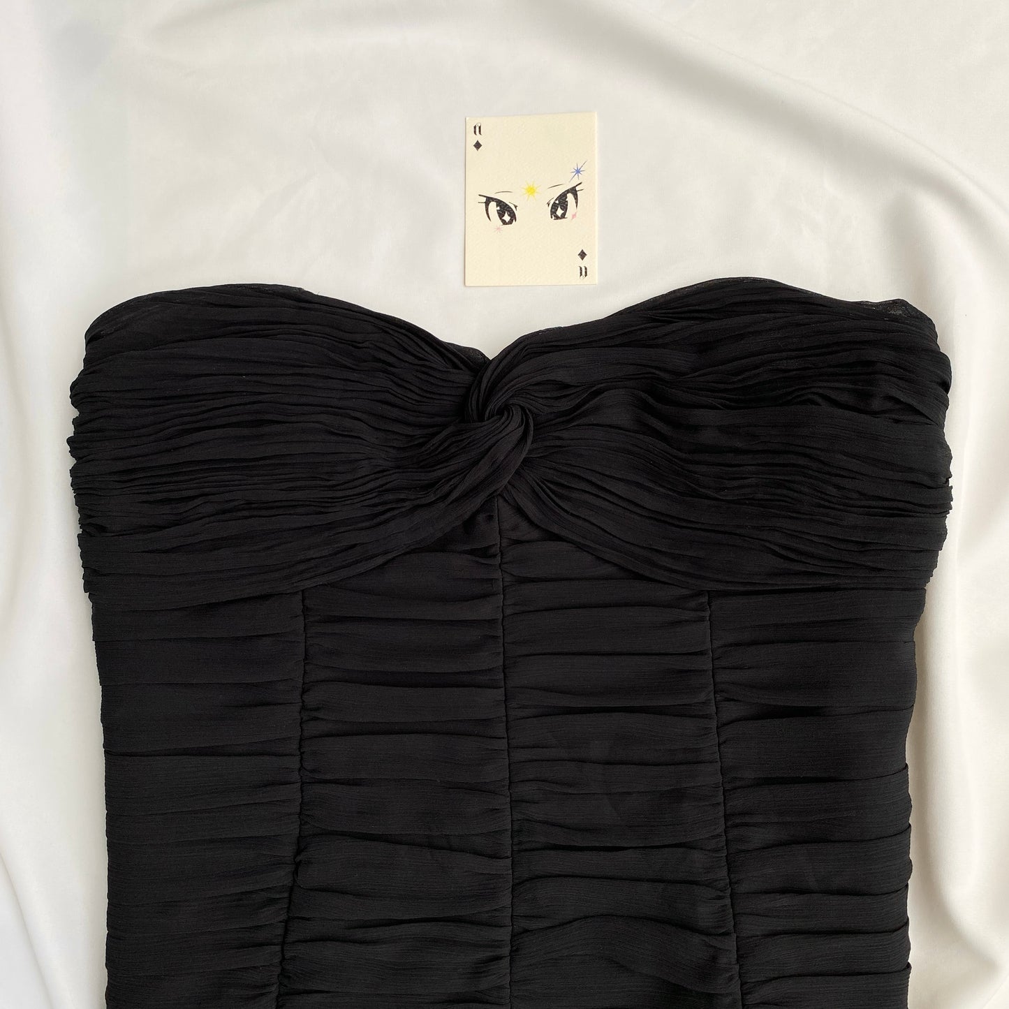 BLACK RUCHED CORSET FROM MARKS AND SPENCER (Bust : 36-38, Upper Waist : 32-34)