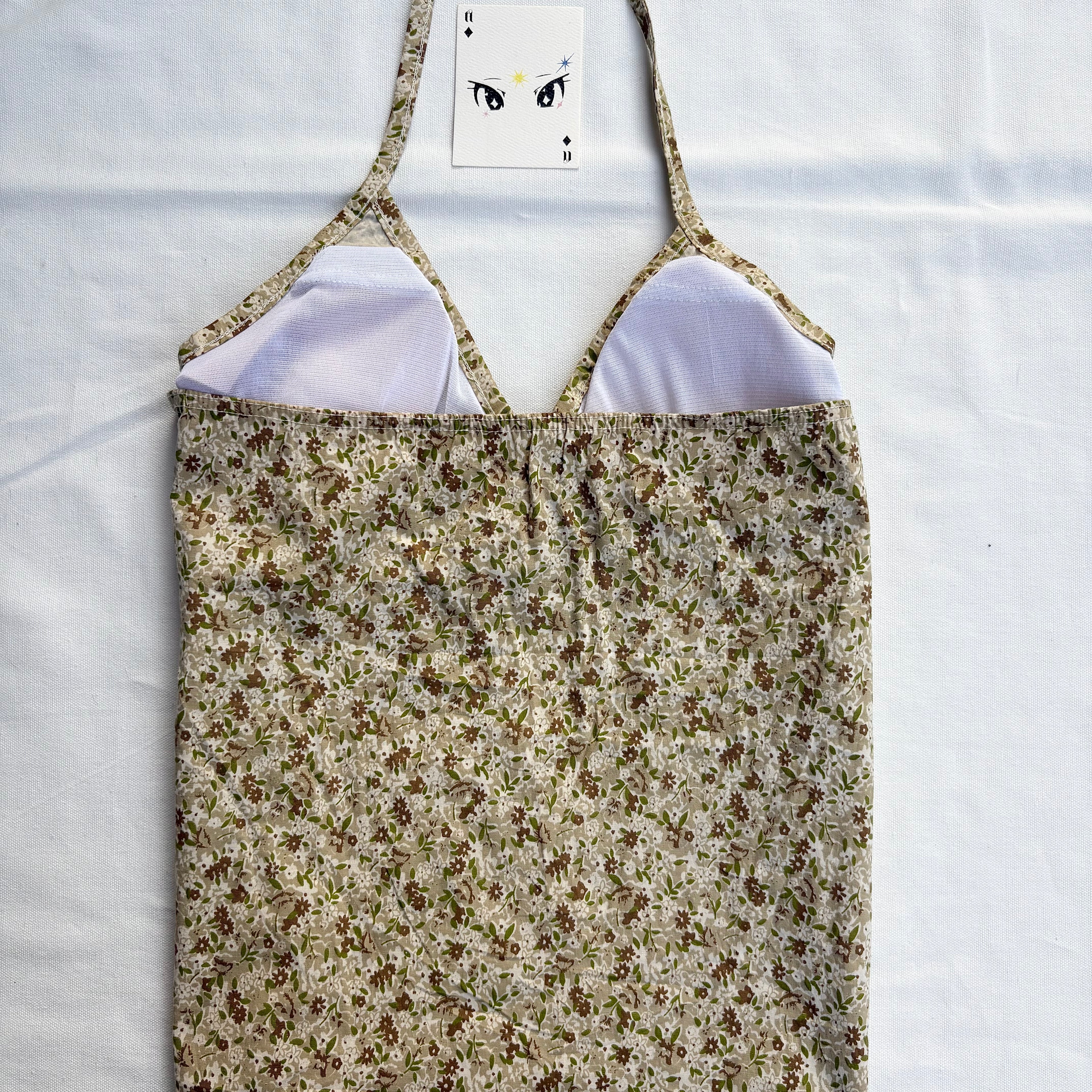 FLORAL HALTER BUSTIER TOP (Bust : 32-34, Upper Waist : 28-32)