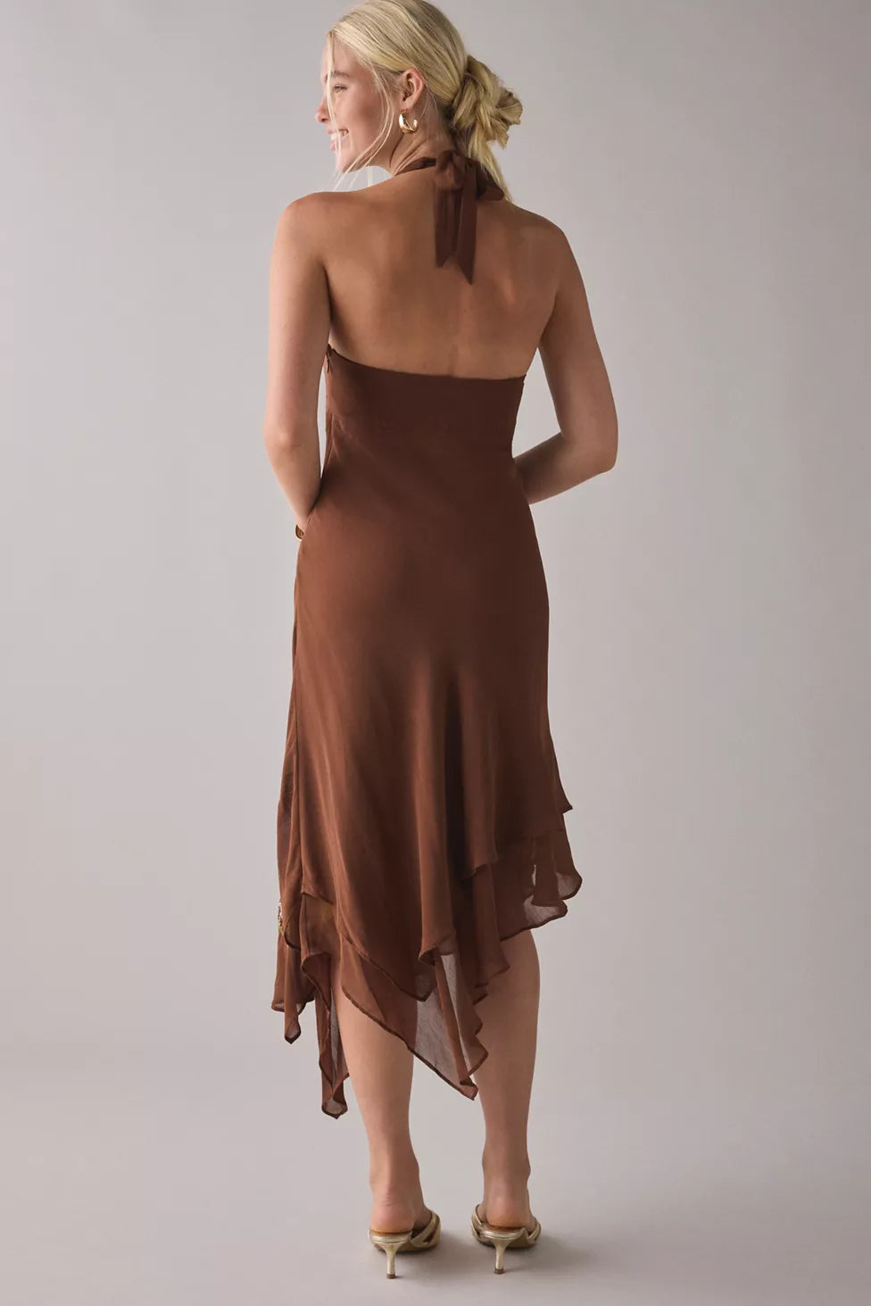 BROWN EMBROIDERED DRESS FROM URBAN OUTFITTERS (Multiple sizes available)