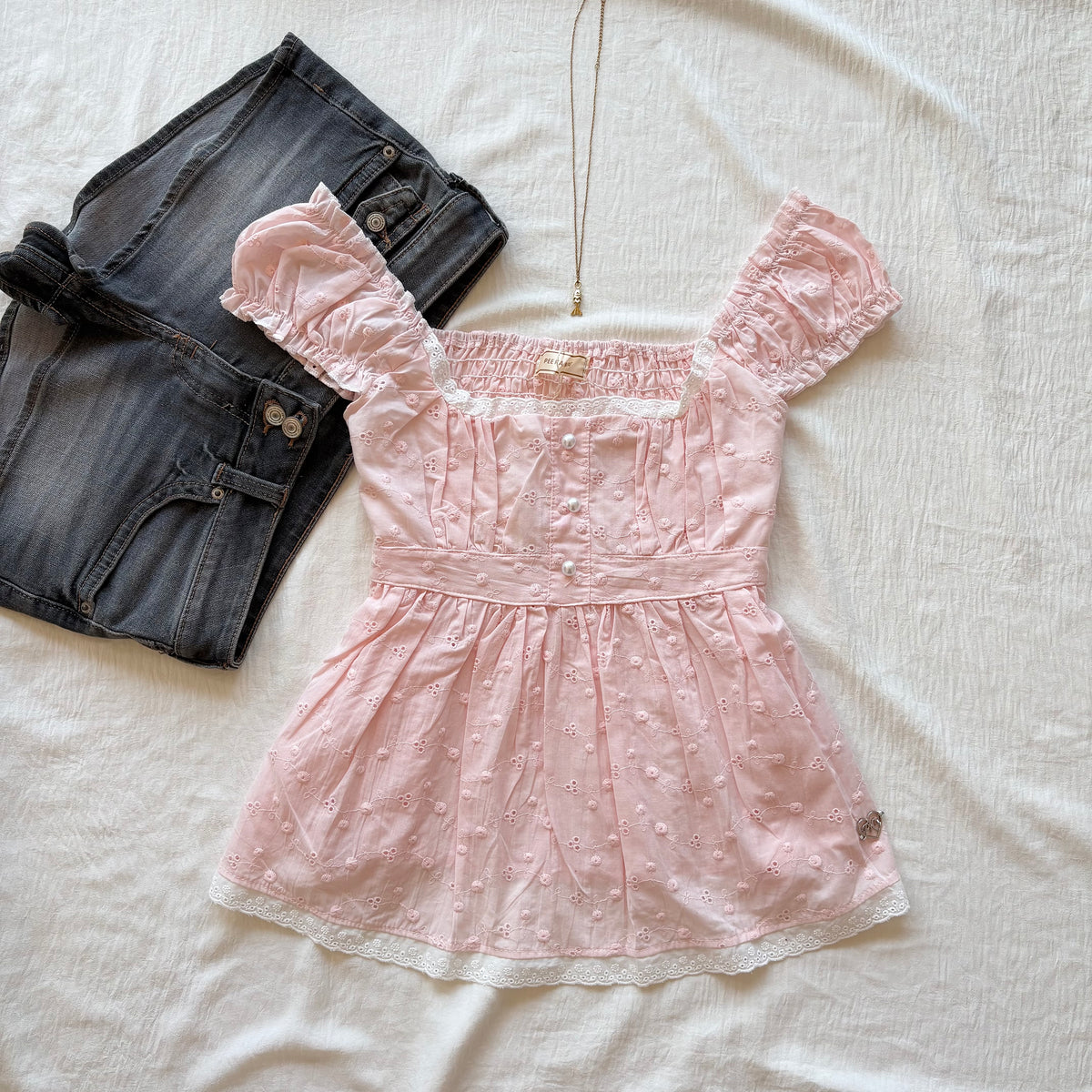 CHERRY BLOSSOM BABYDOLL TOP (Bust : 30-34, Upper Waist : 24-28)