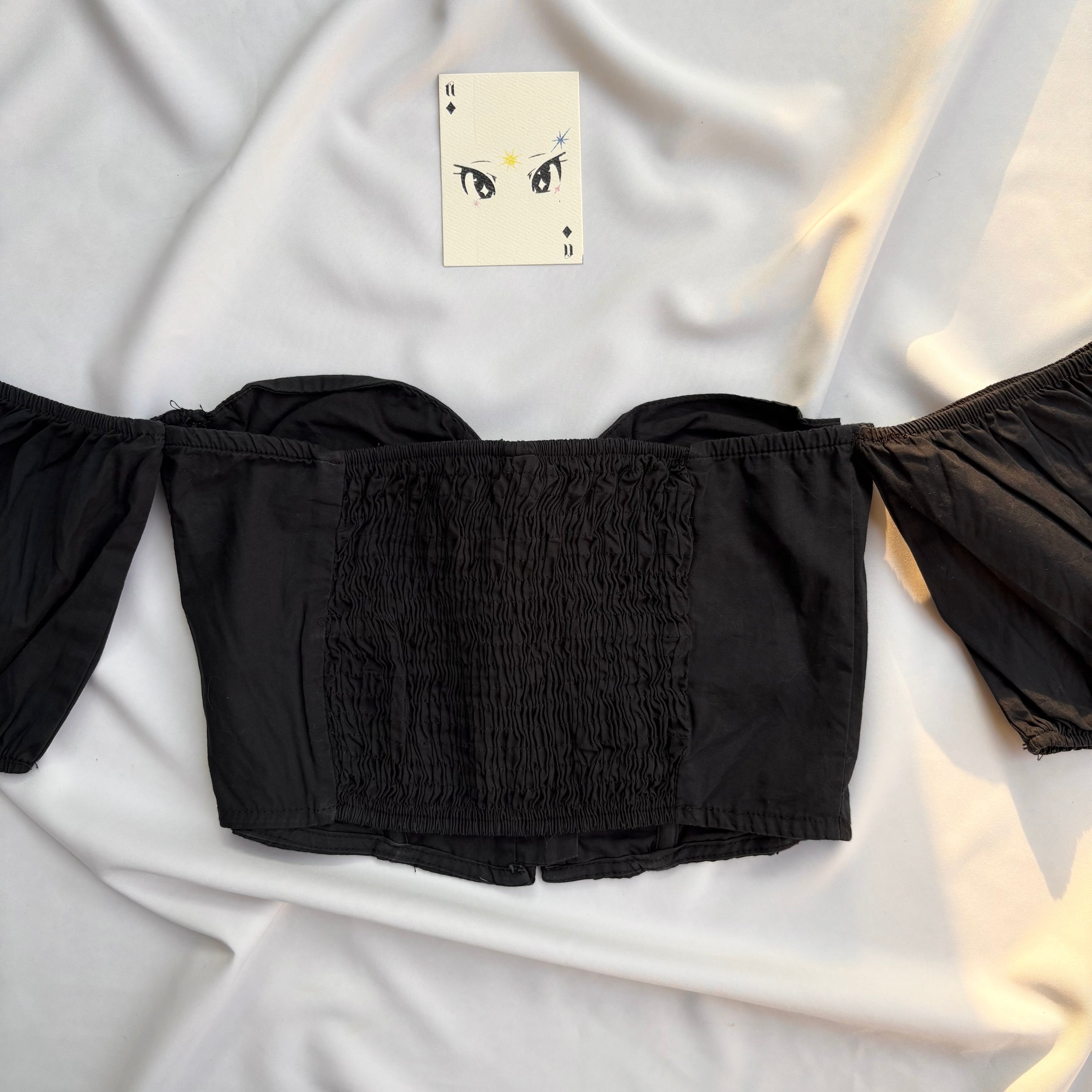 BLACK OFF SHOULDER CORSET (Bust : 28-32, Upper Waist : 23-26)