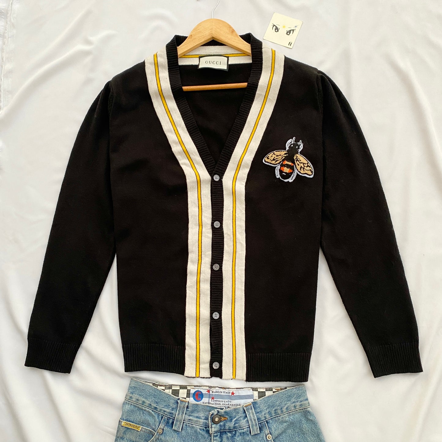 BEE EMBROIDERED CARDIGAN