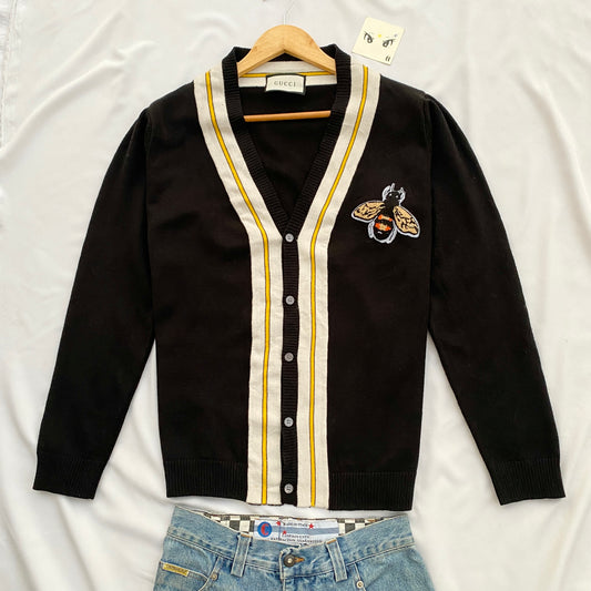 BEE EMBROIDERED CARDIGAN