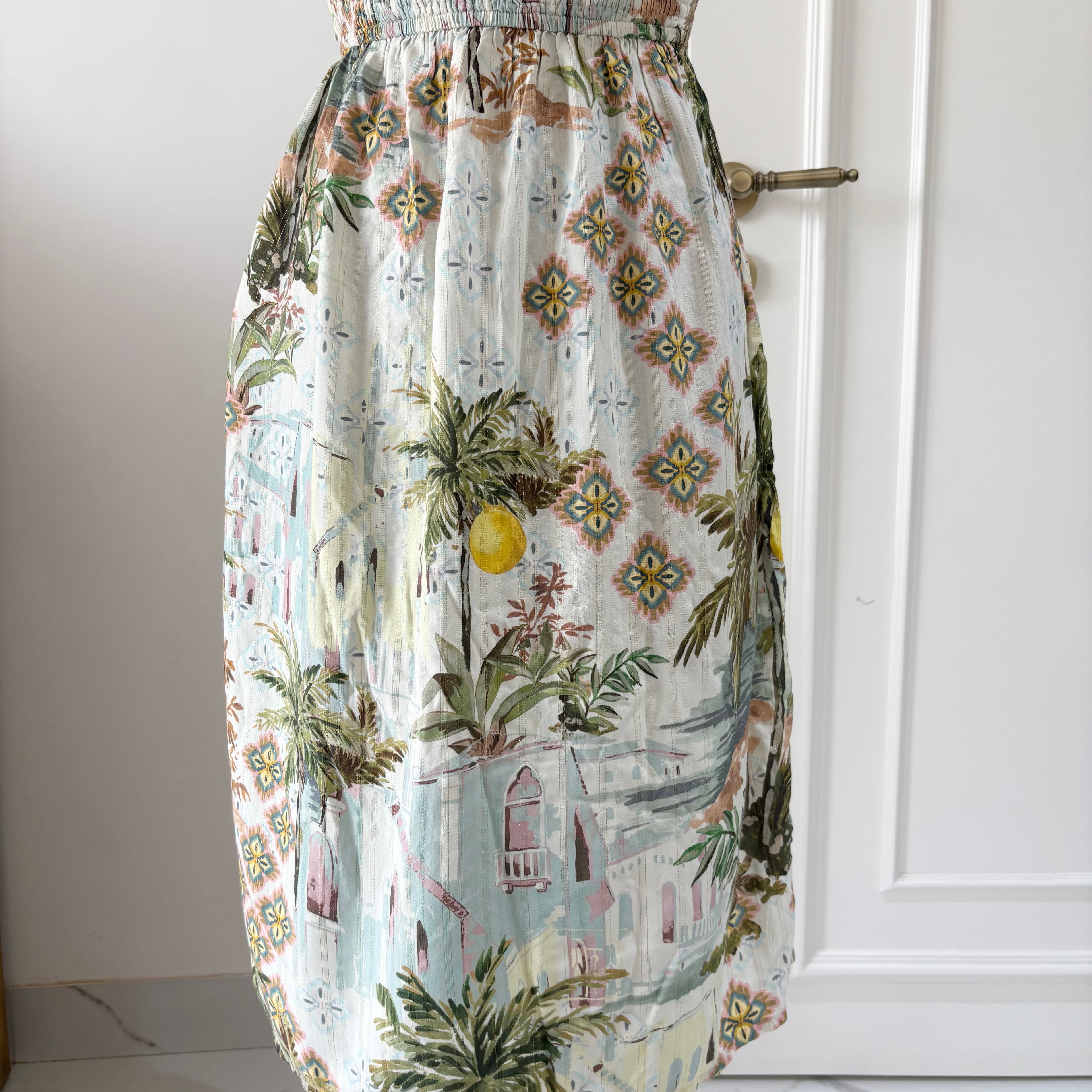 TROPICAL MAXI DRESS (Bust : 34-38, Upper Waist : 28-34)