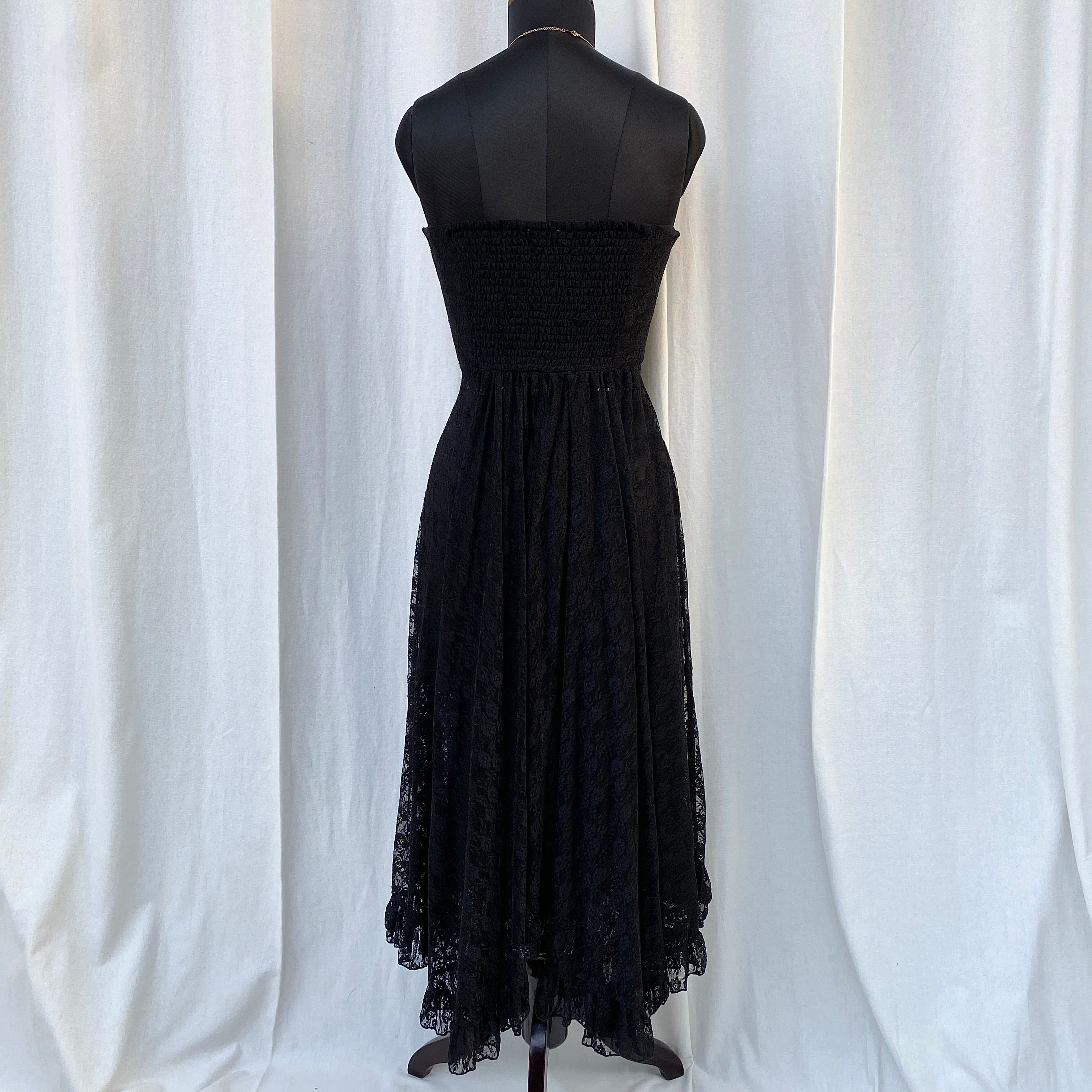 BLACK LACE CORSET DRESS (Bust : 28-32, Upper Waist : 22-28)