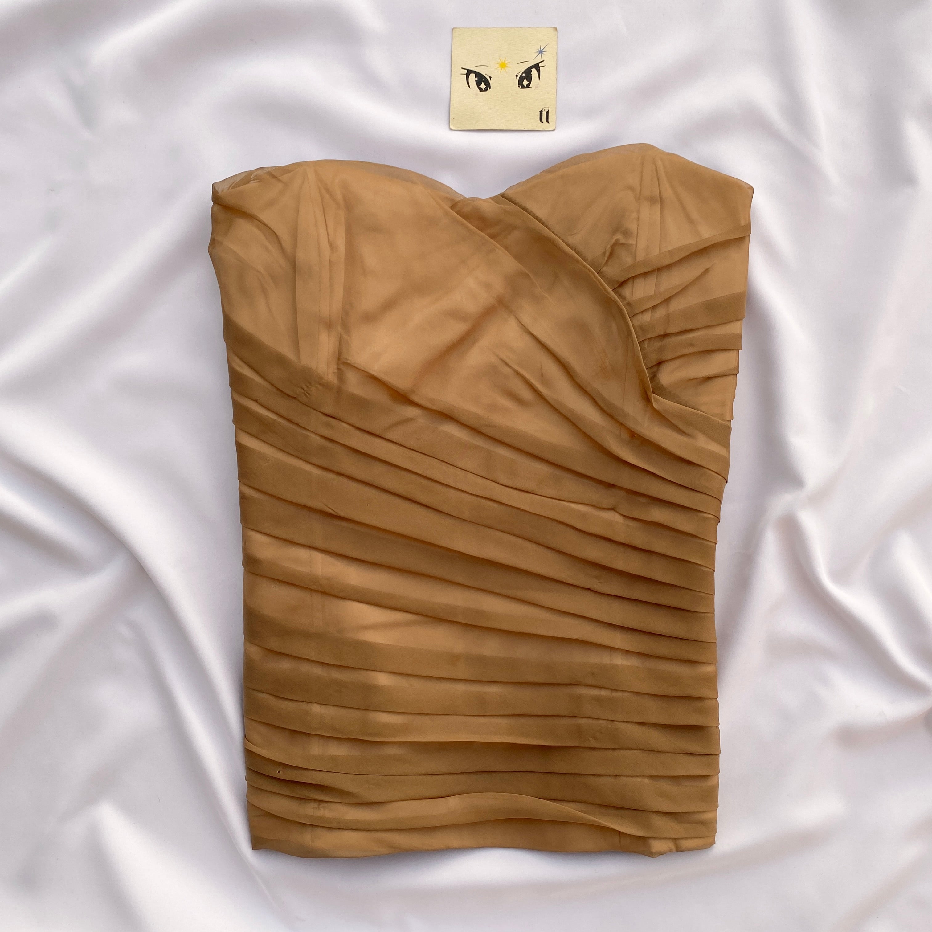 BROWN RUCHED CORSET (Bust : 34-38, Upper Waist : 30-34)