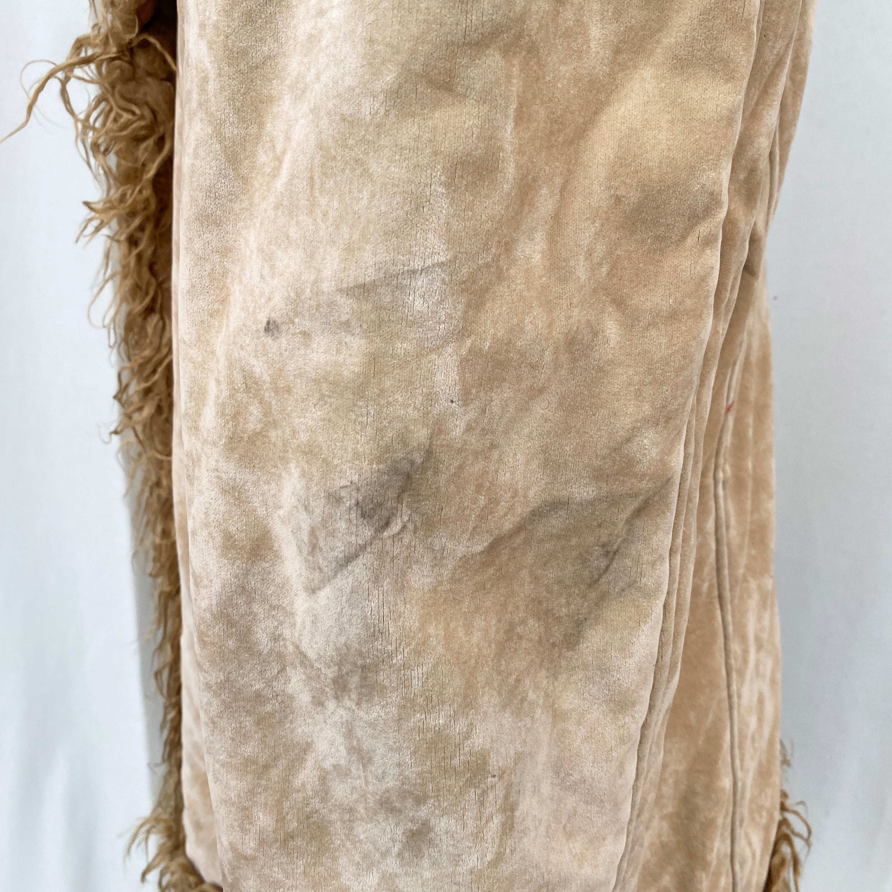 BEIGE FAUX FUR JACKET (Fits XS/S/M)